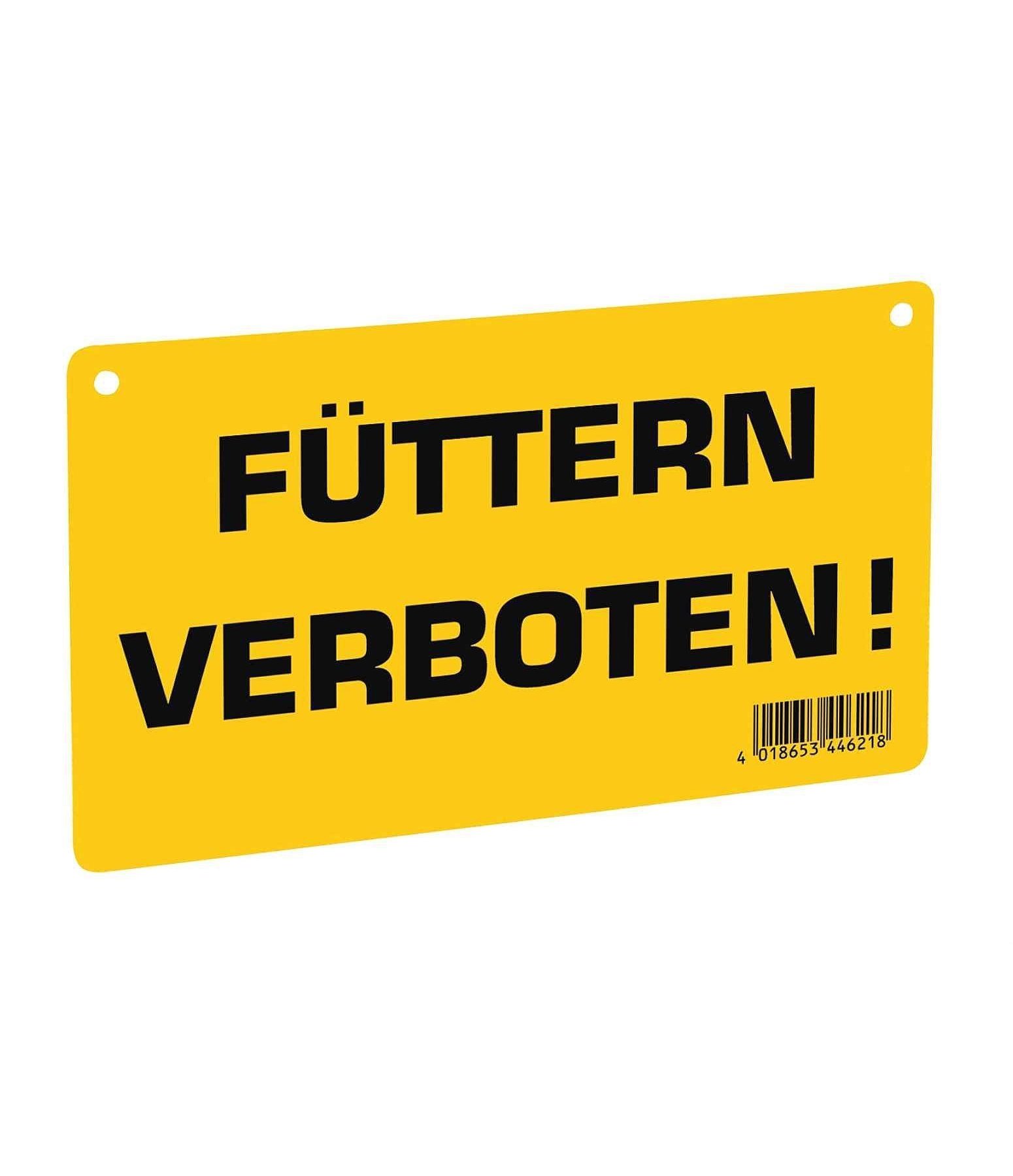 Warnschild Fttern verboten