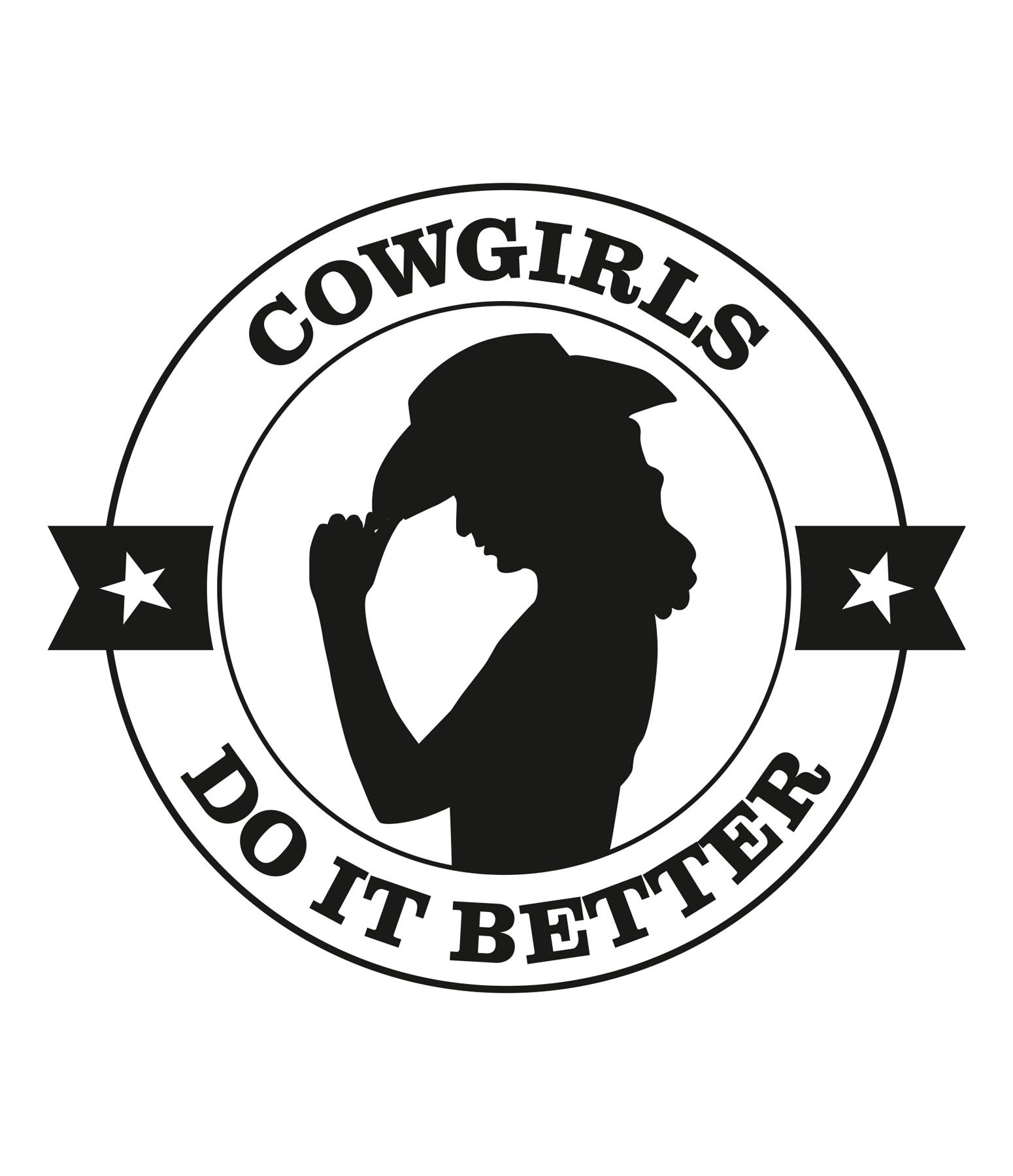 Aufkleber Cowgirl