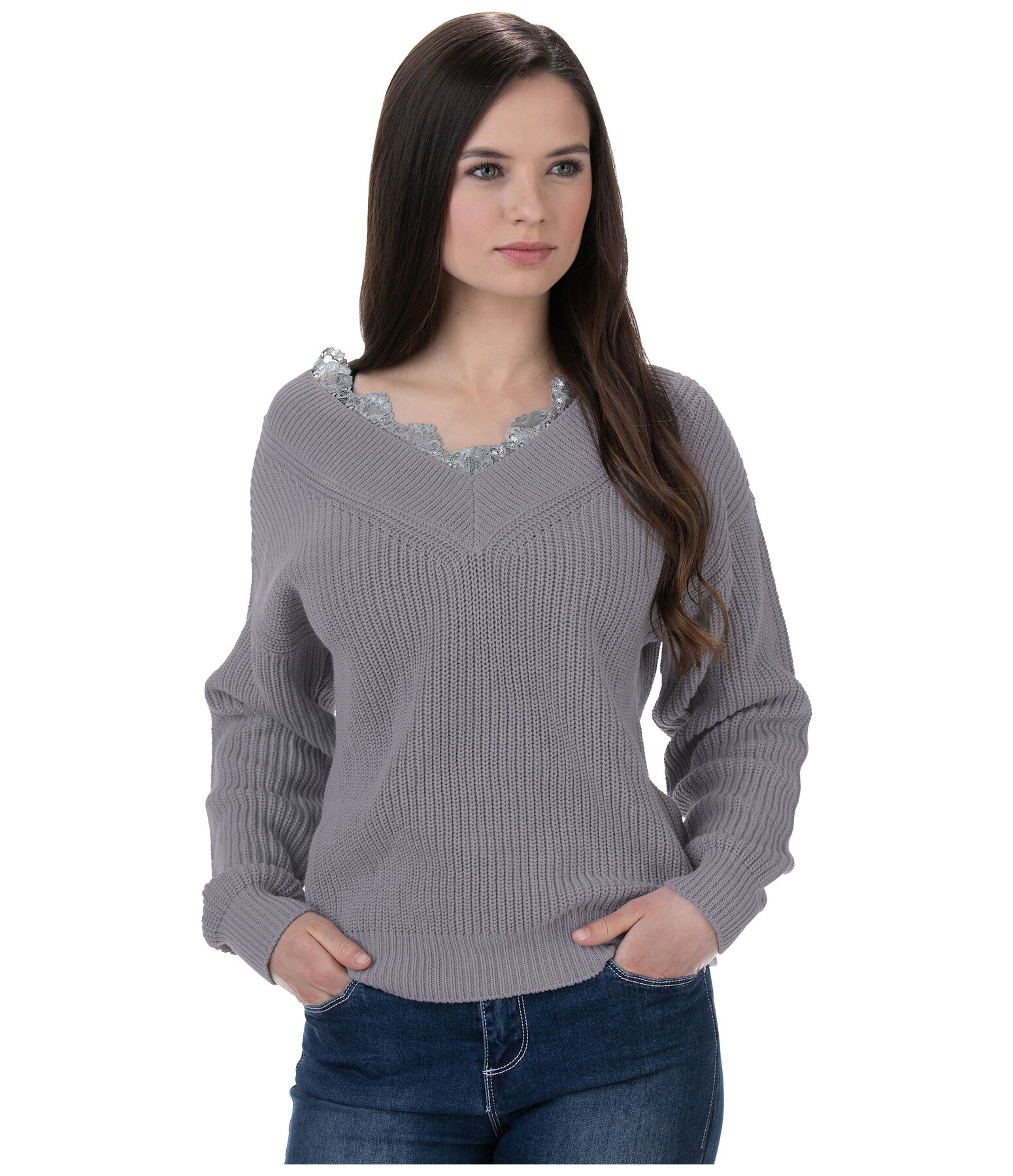 Strickpullover Lace