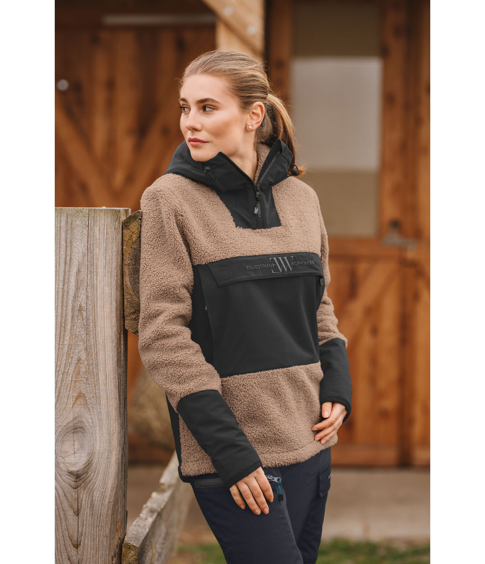 Kapuzen-Sherpa-Fleece-Hoodie