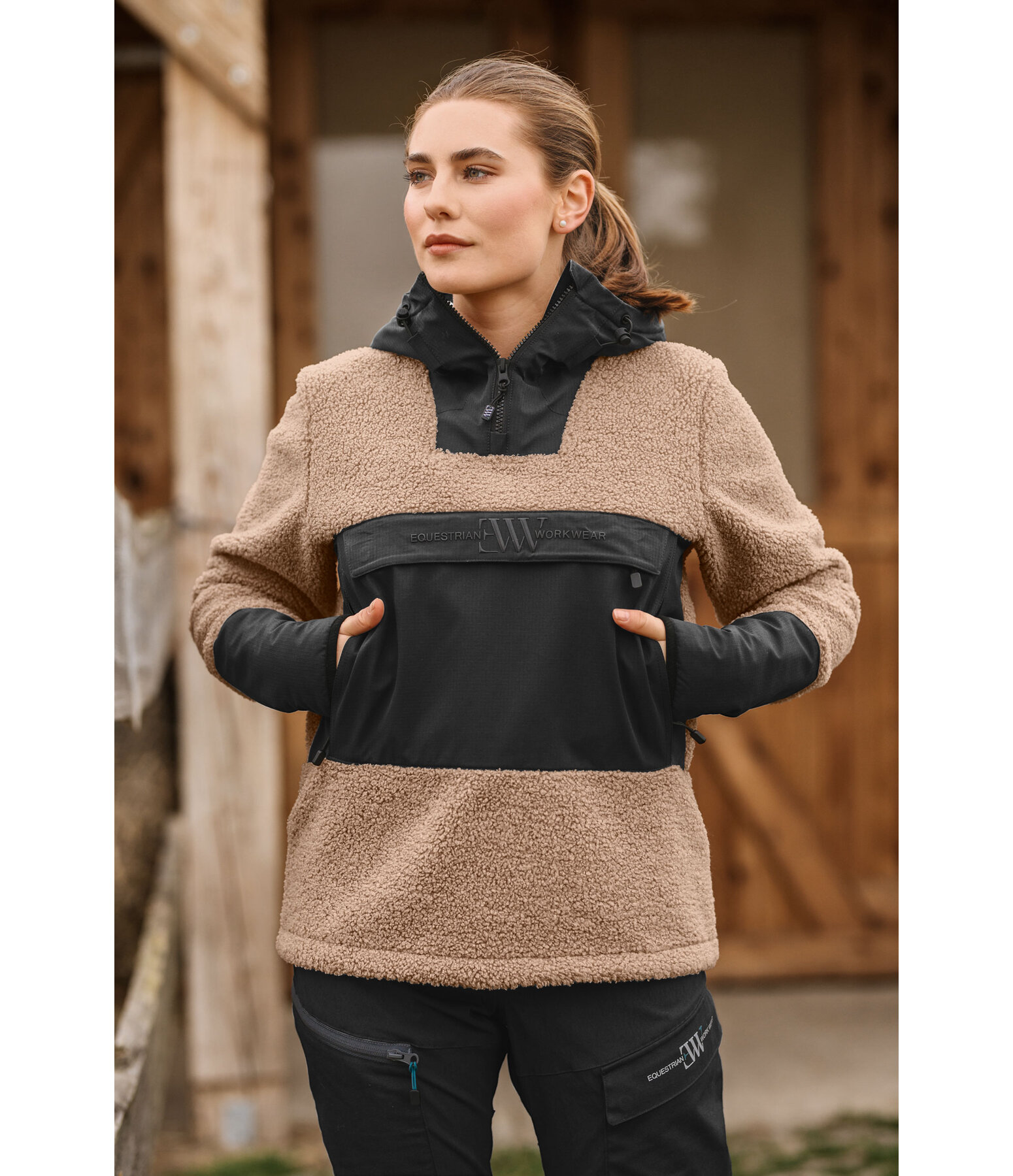 Kapuzen-Sherpa-Fleece-Hoodie