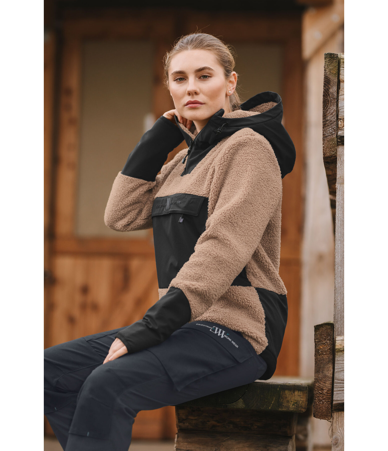 Kapuzen-Sherpa-Fleece-Hoodie