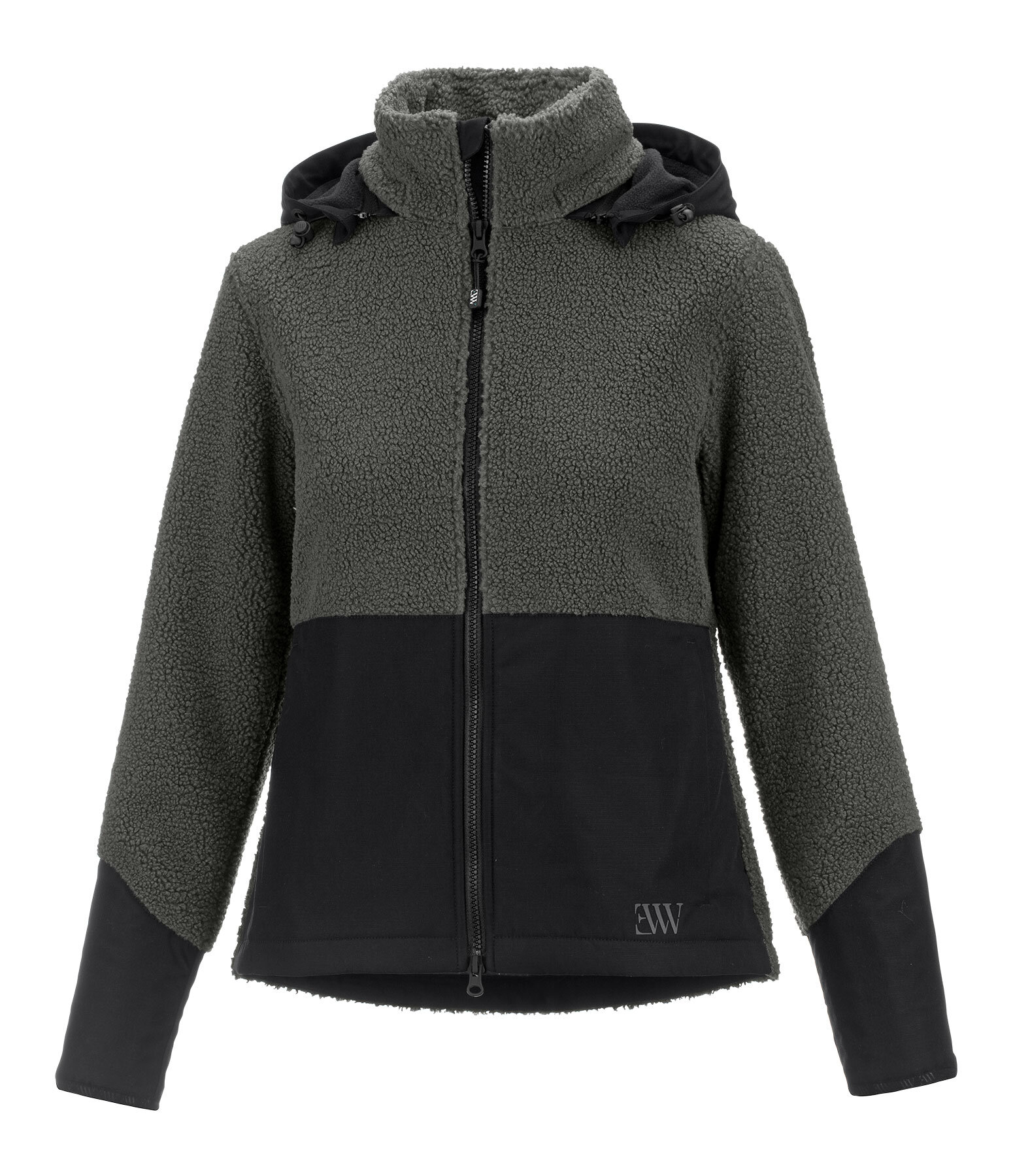 Sherpa-Jacke mit abnehmbarer Kapuze