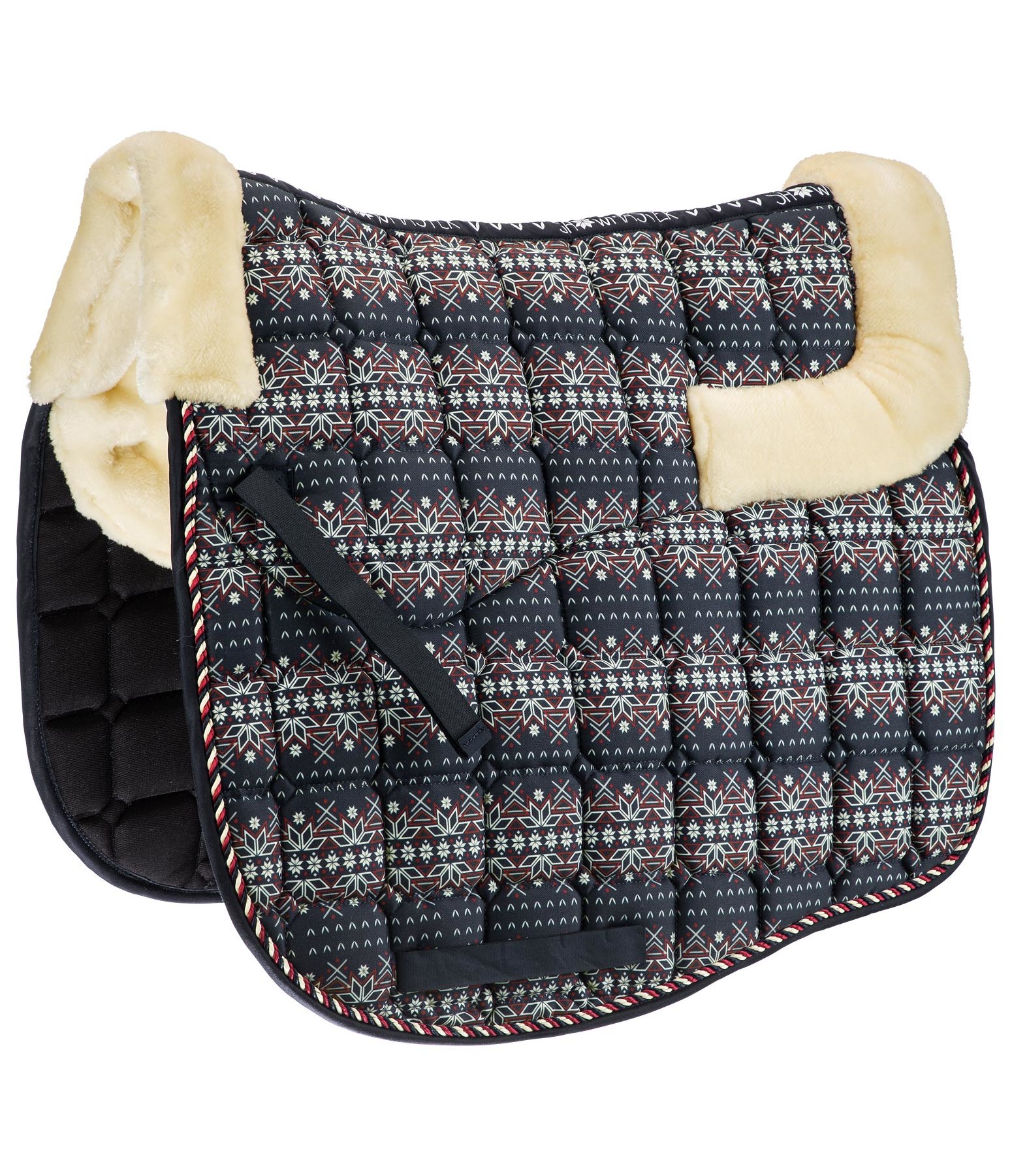 Teddyfleece-Schabracke Lovely Norway mit Allover-Print