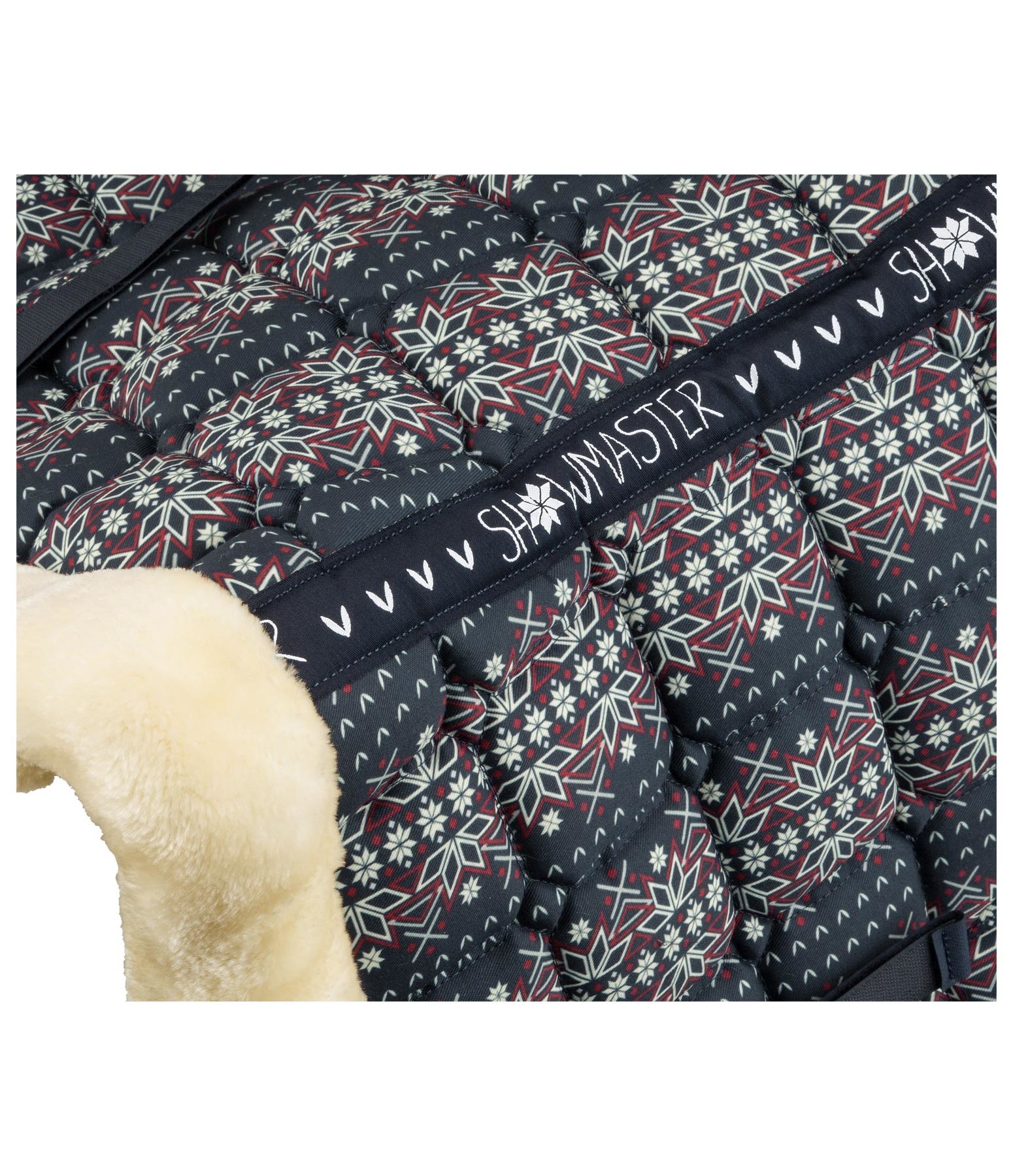 Teddyfleece-Schabracke Lovely Norway mit Allover-Print