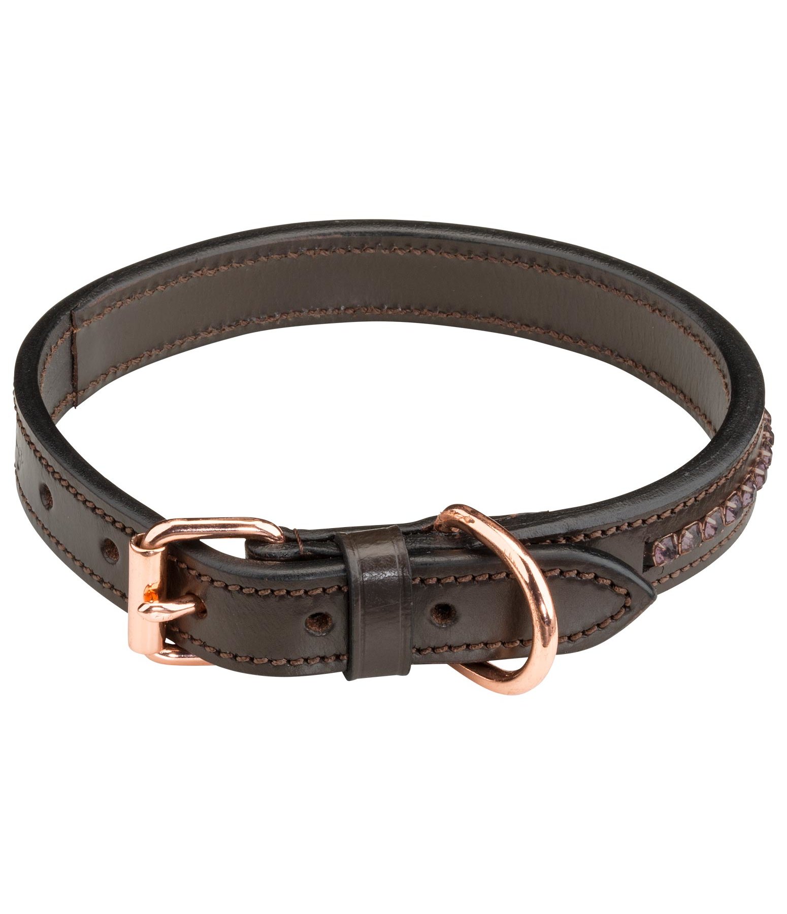 Leder-Hundehalsband Crystal Rose