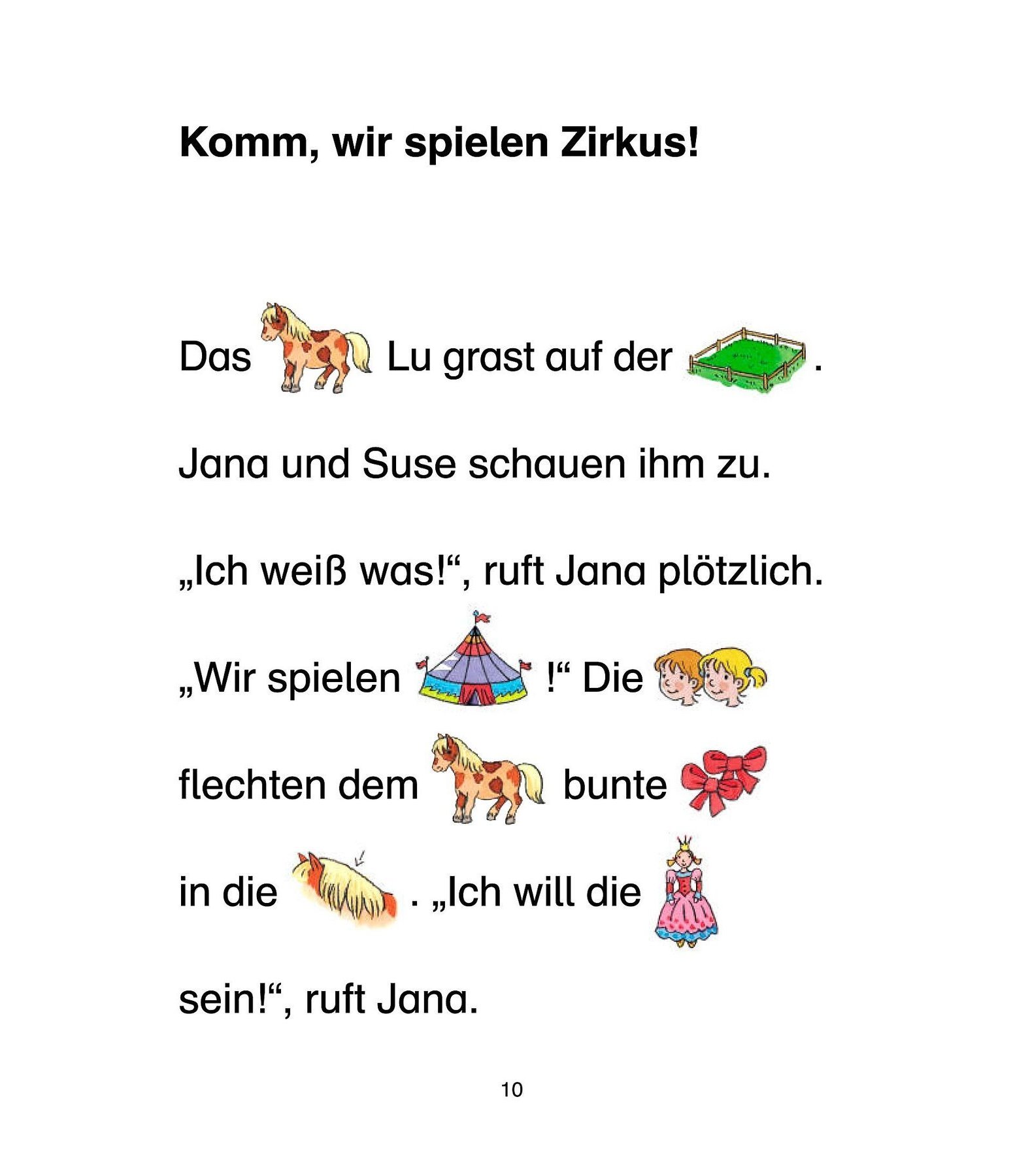 Lesen lernen mit Ponygeschichten