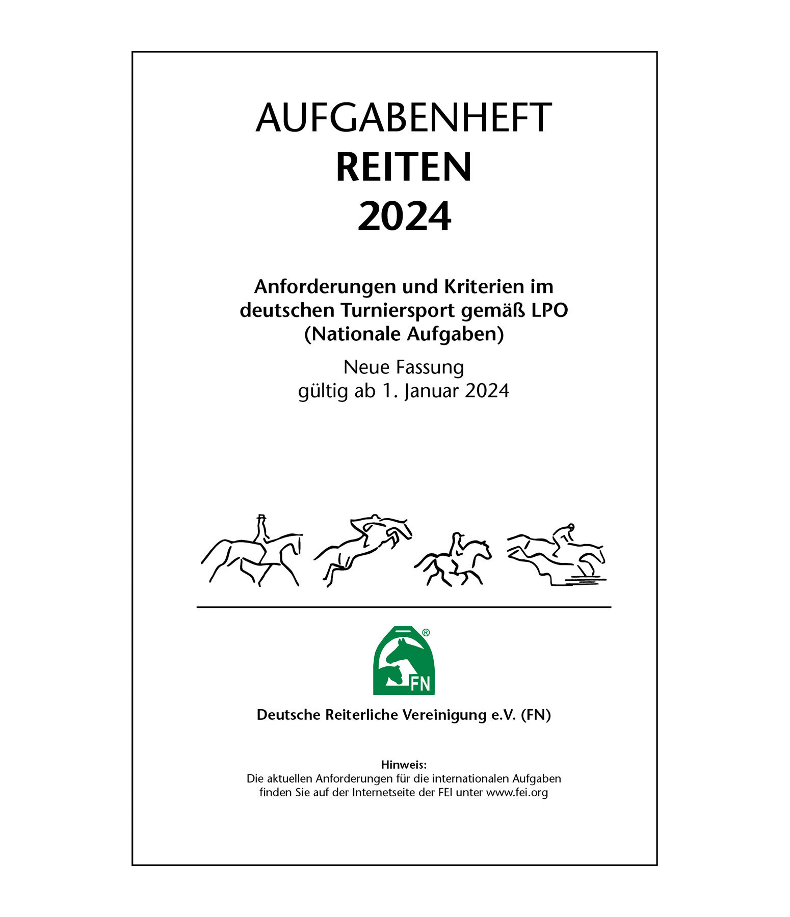 Aufgabenheft Reiten 2024 national - Nur Inhalt ohne Ordner