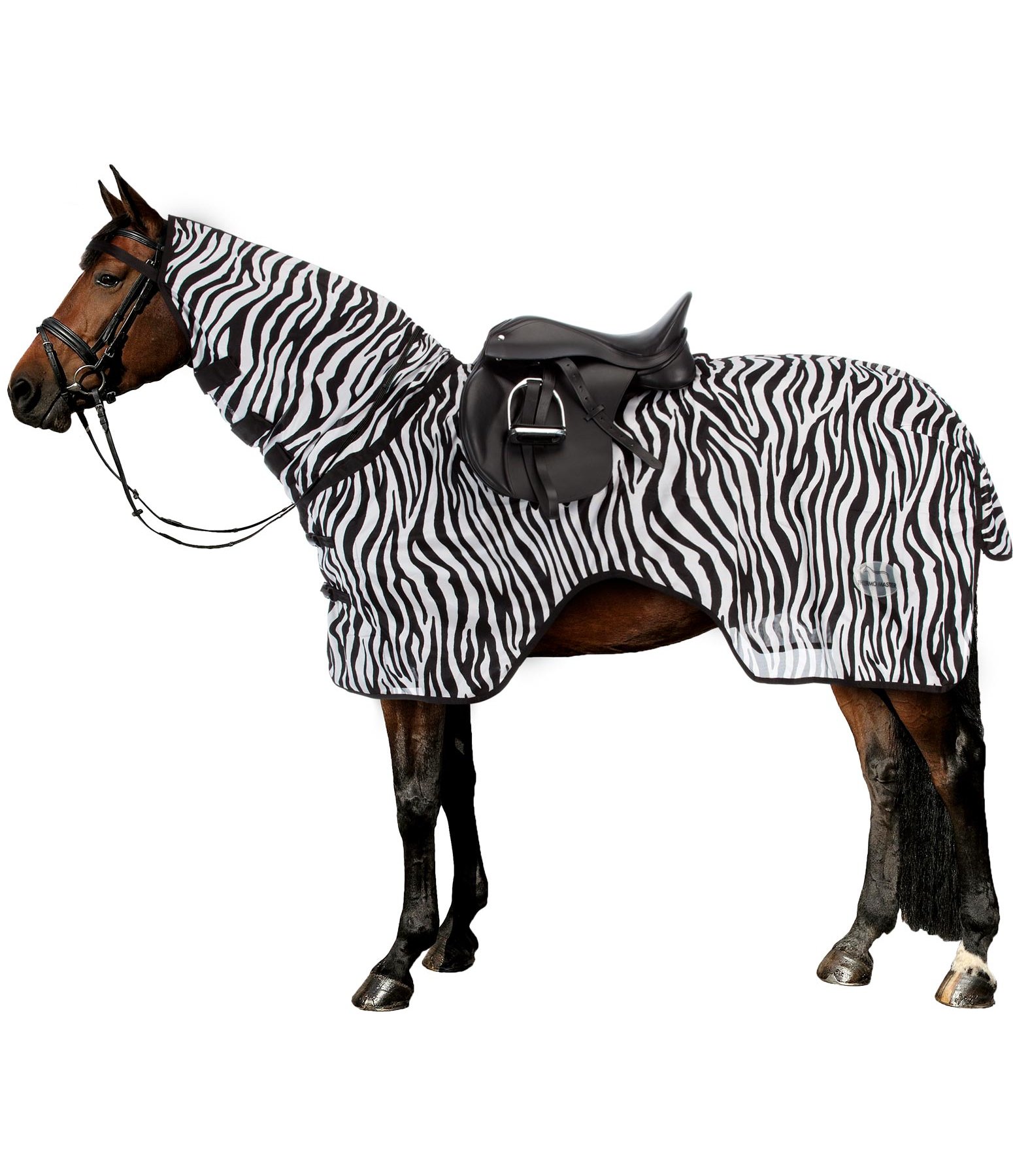 B-Ware: Fliegen-Ausreitdecke Zebra mit Hals