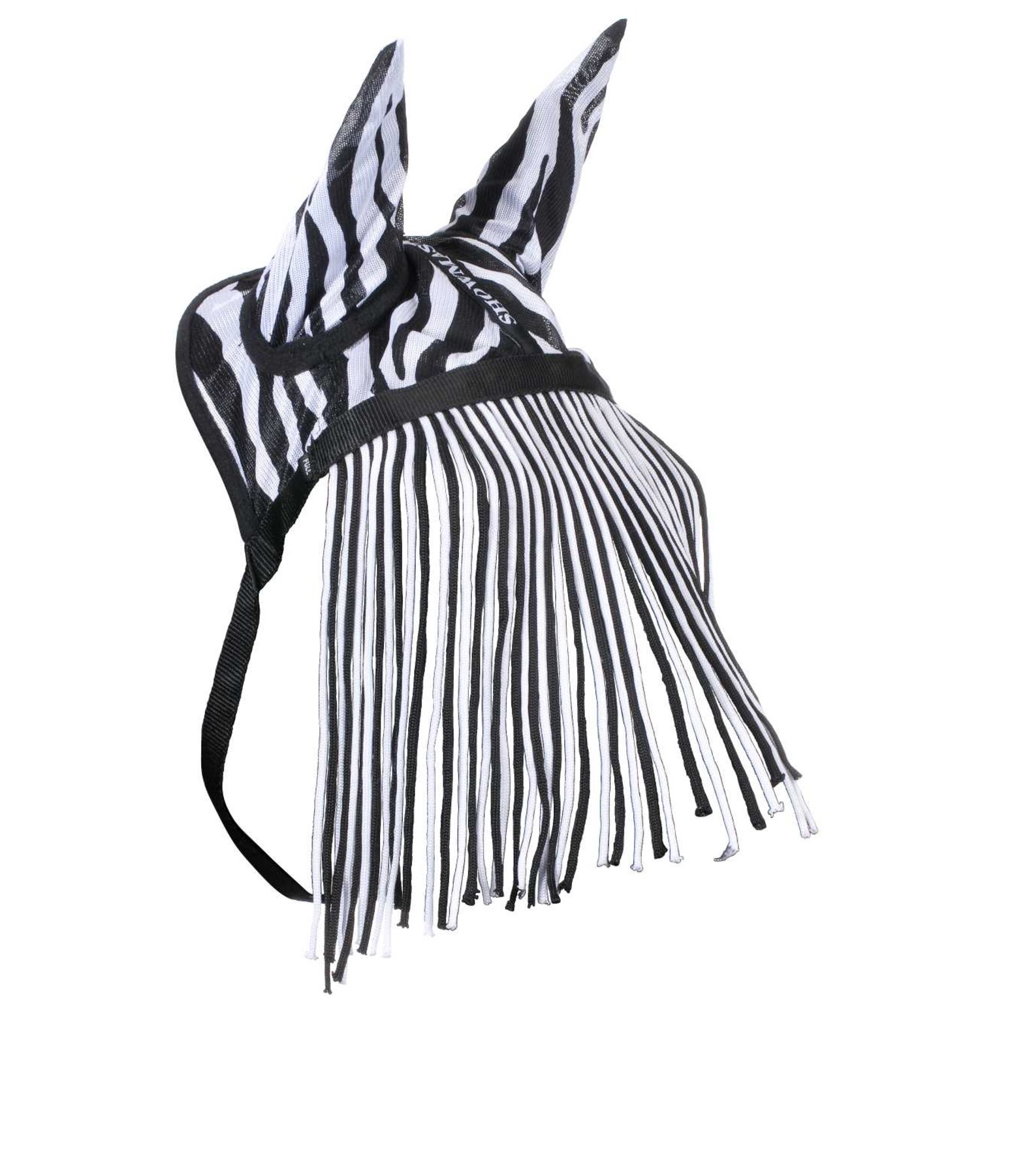 Fliegenhaube mit Fransen Zebra