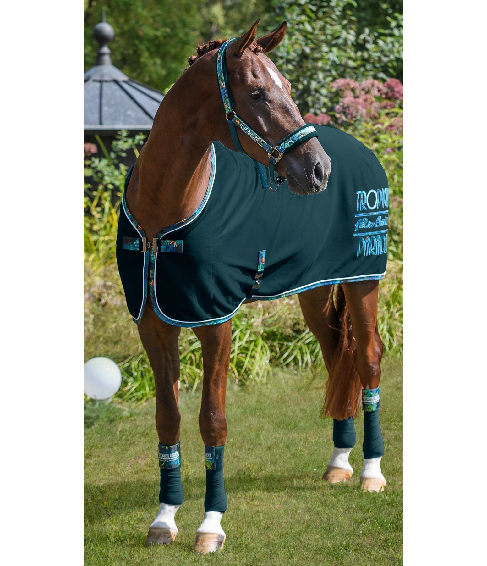 Jersey-Fleece Cooler Tropical Paradise