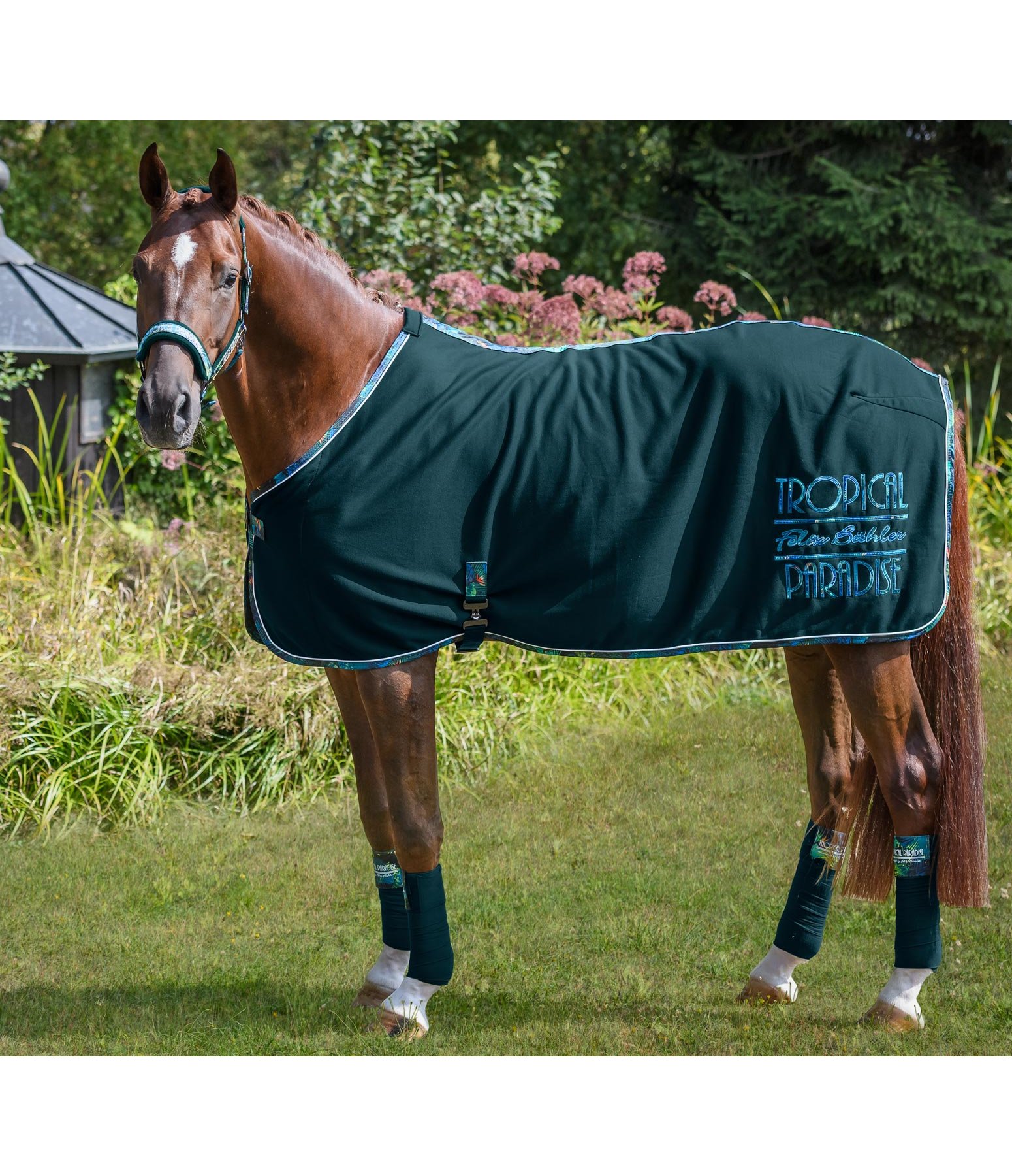 Jersey-Fleece Cooler Tropical Paradise