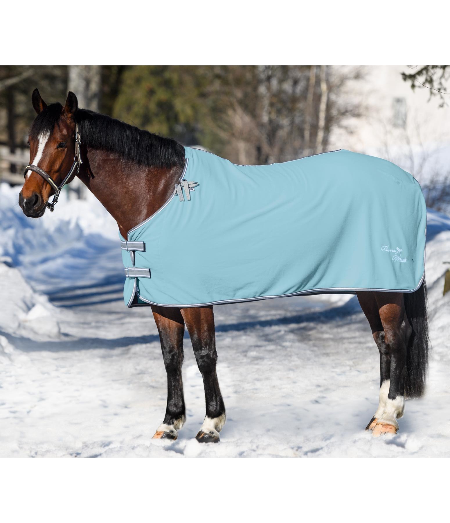 Fleece-Abschwitzdecke Heart Bow