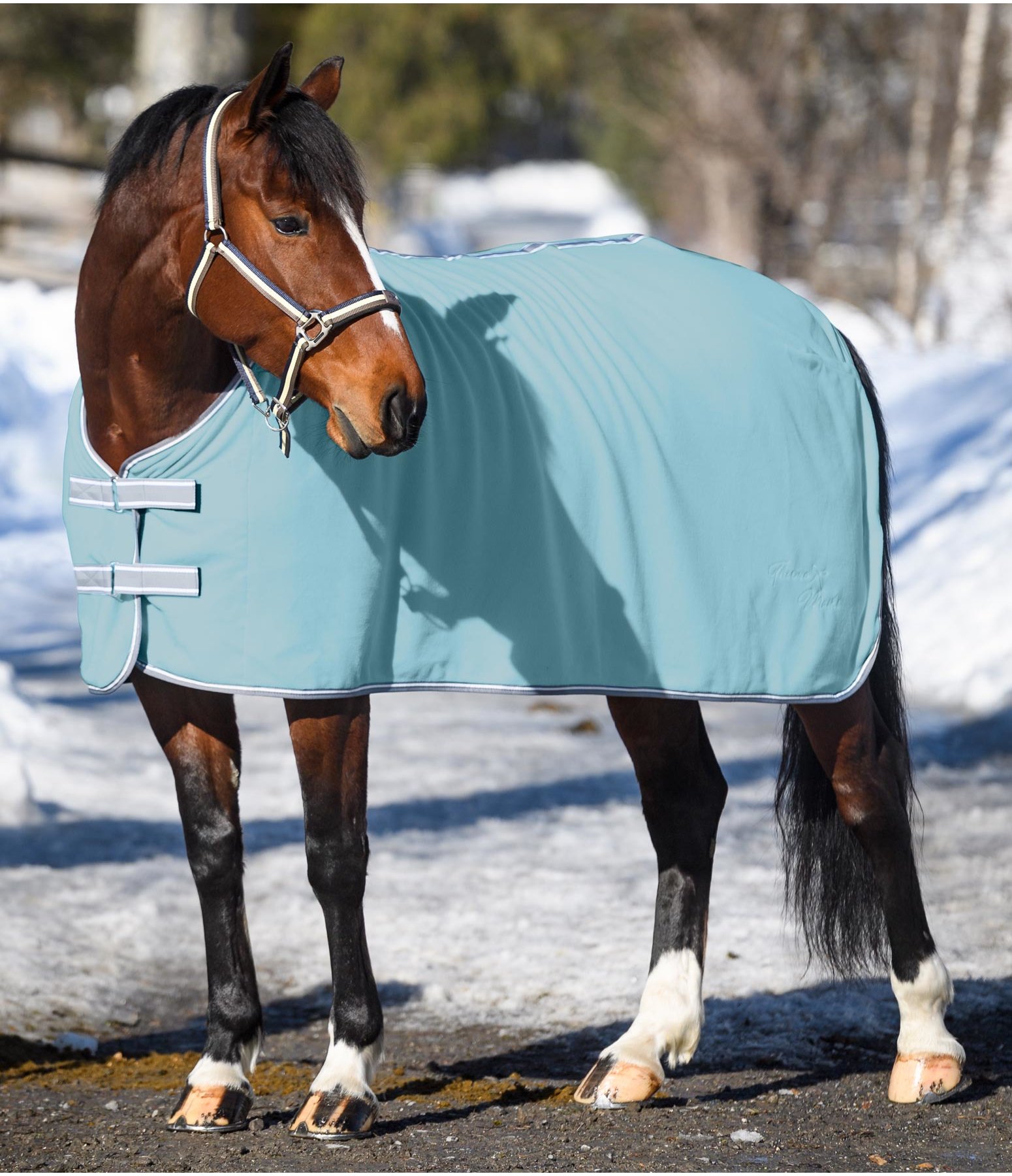 Fleece-Abschwitzdecke Heart Bow
