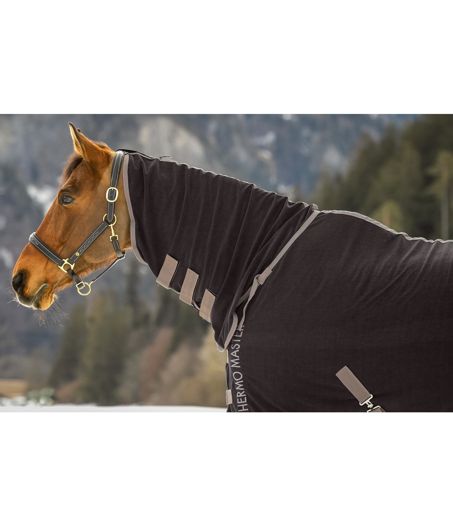 Terry Towel Abschwitzdecke mit einrollbarem Halsteil