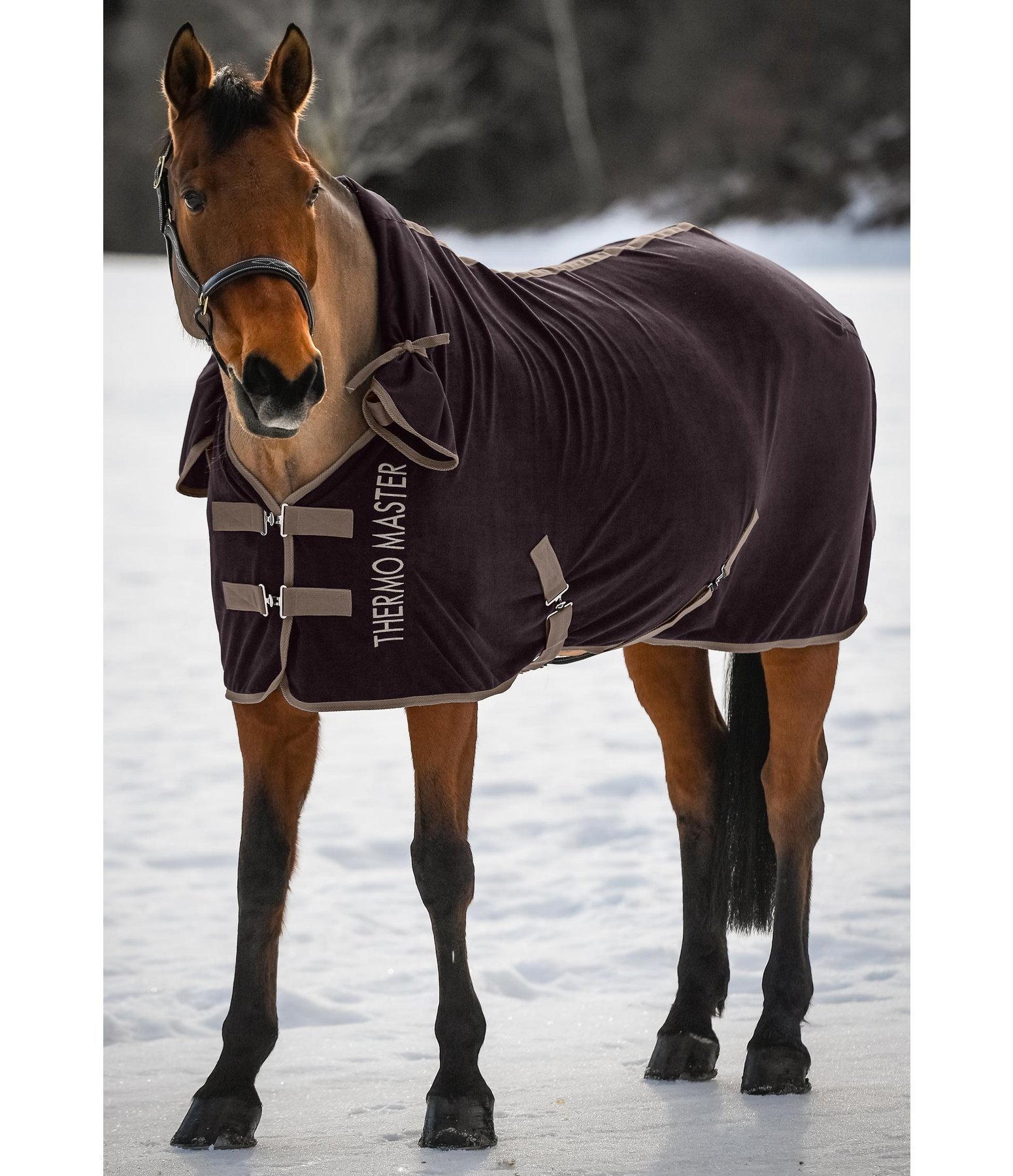 Terry Towel Abschwitzdecke mit einrollbarem Halsteil