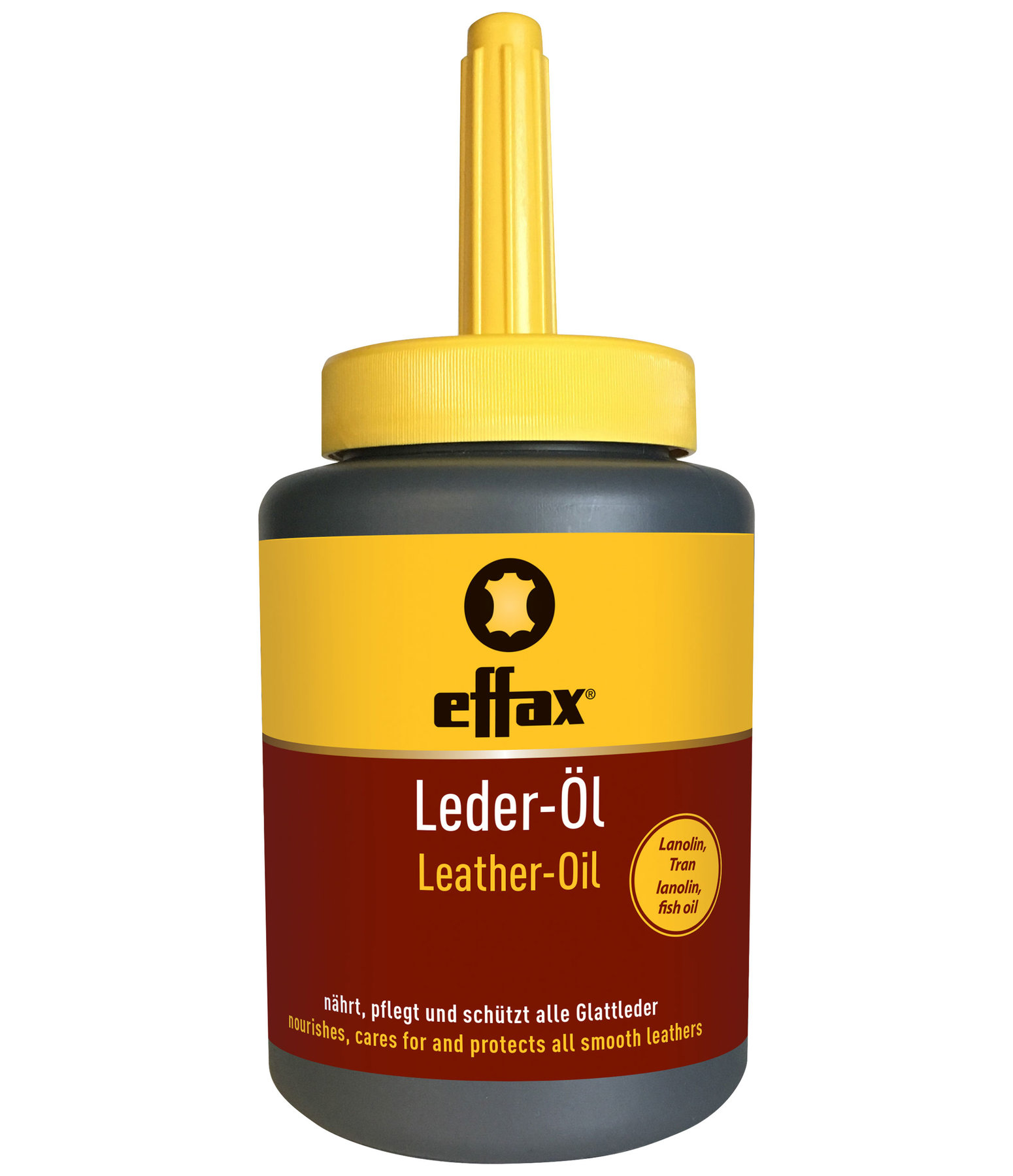 Leder-l in der Pinselflasche