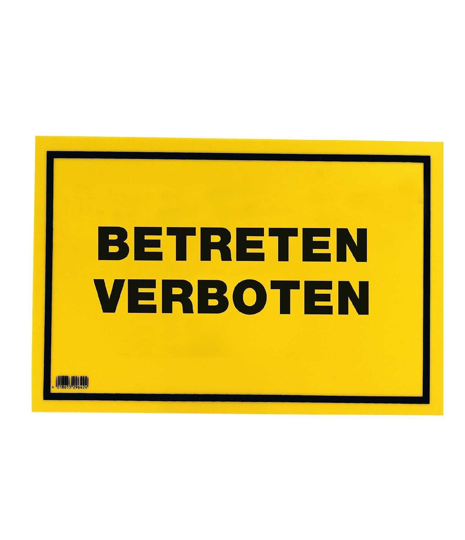 Warnschild Betreten verboten