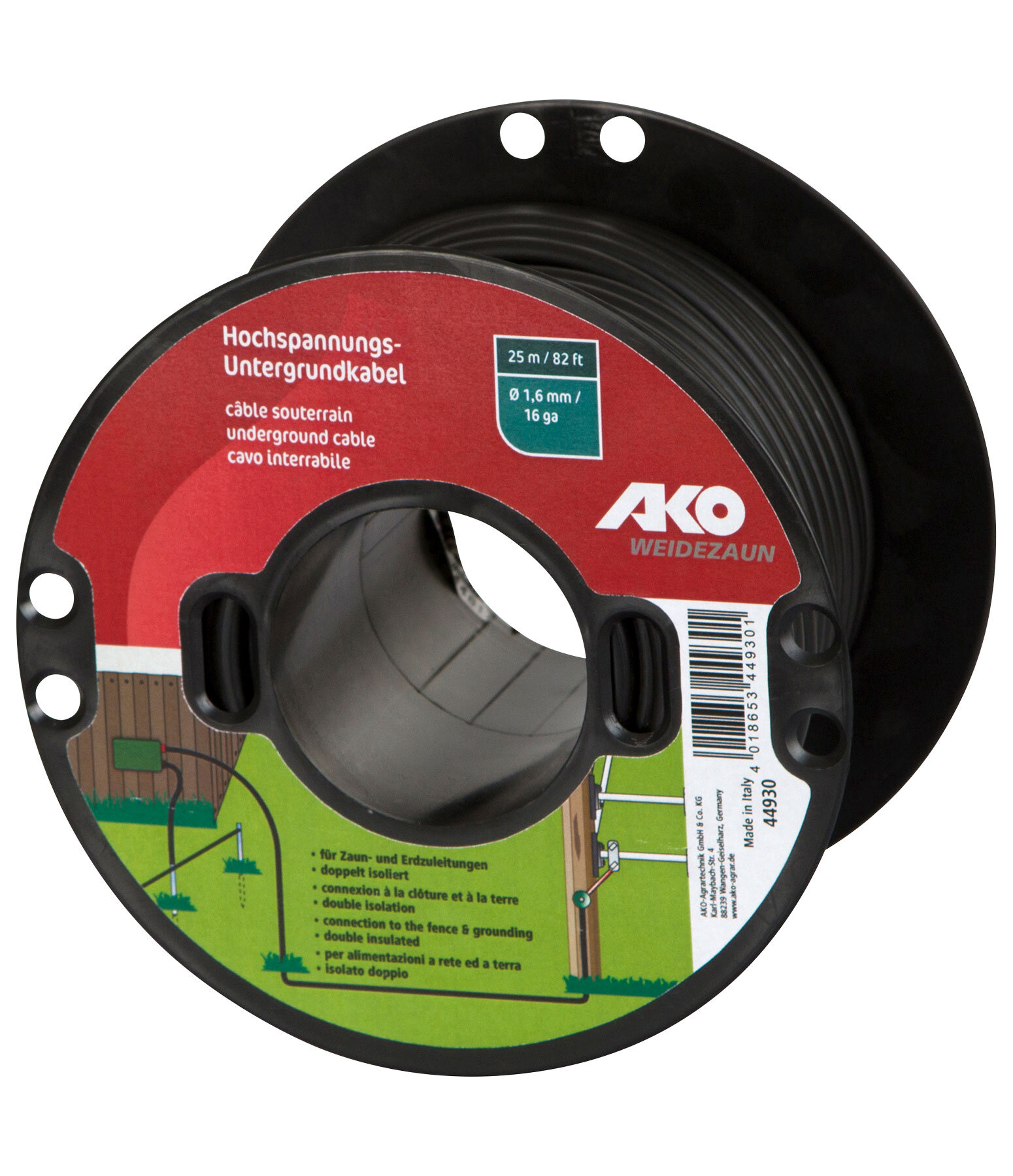 Zaunleitungs-/Erdanschlusskabel 25 m