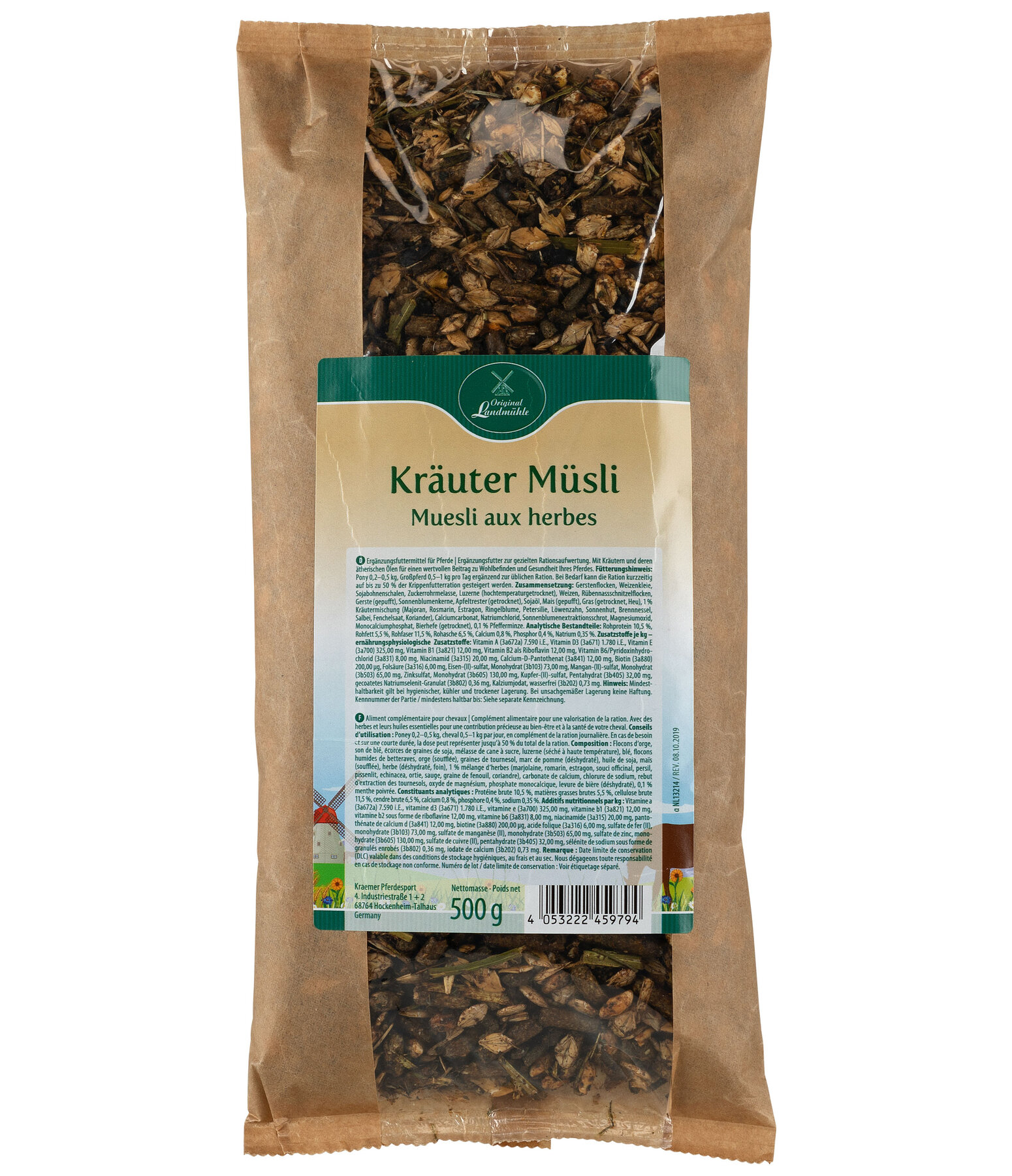Kräuter Pferdemüsli, Probe
