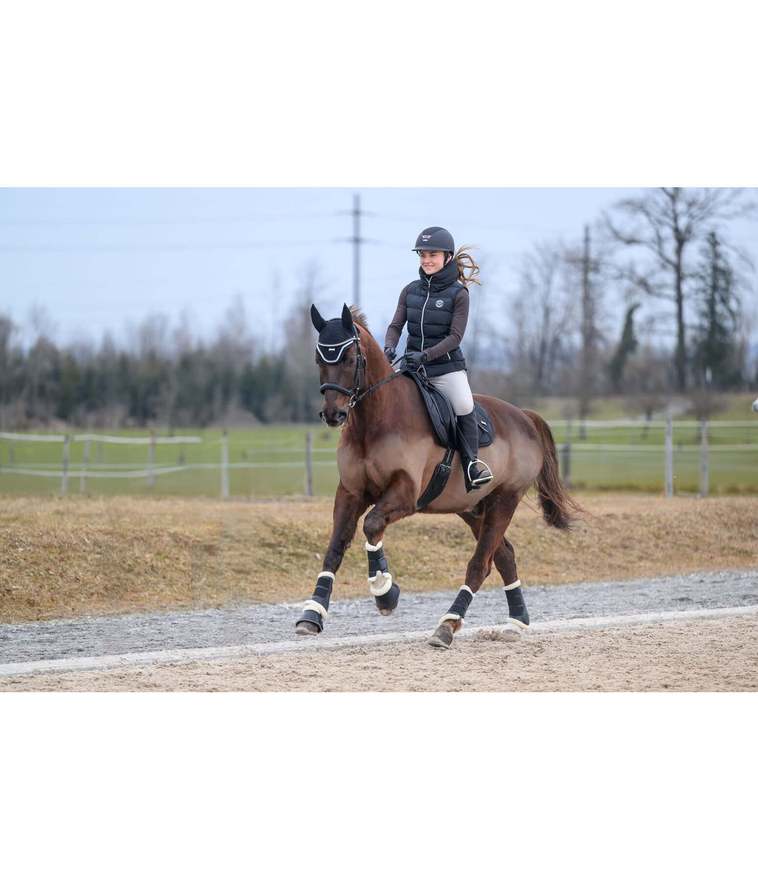 Teddyfleece-Dressurgamaschen Classic, Hinterbeine