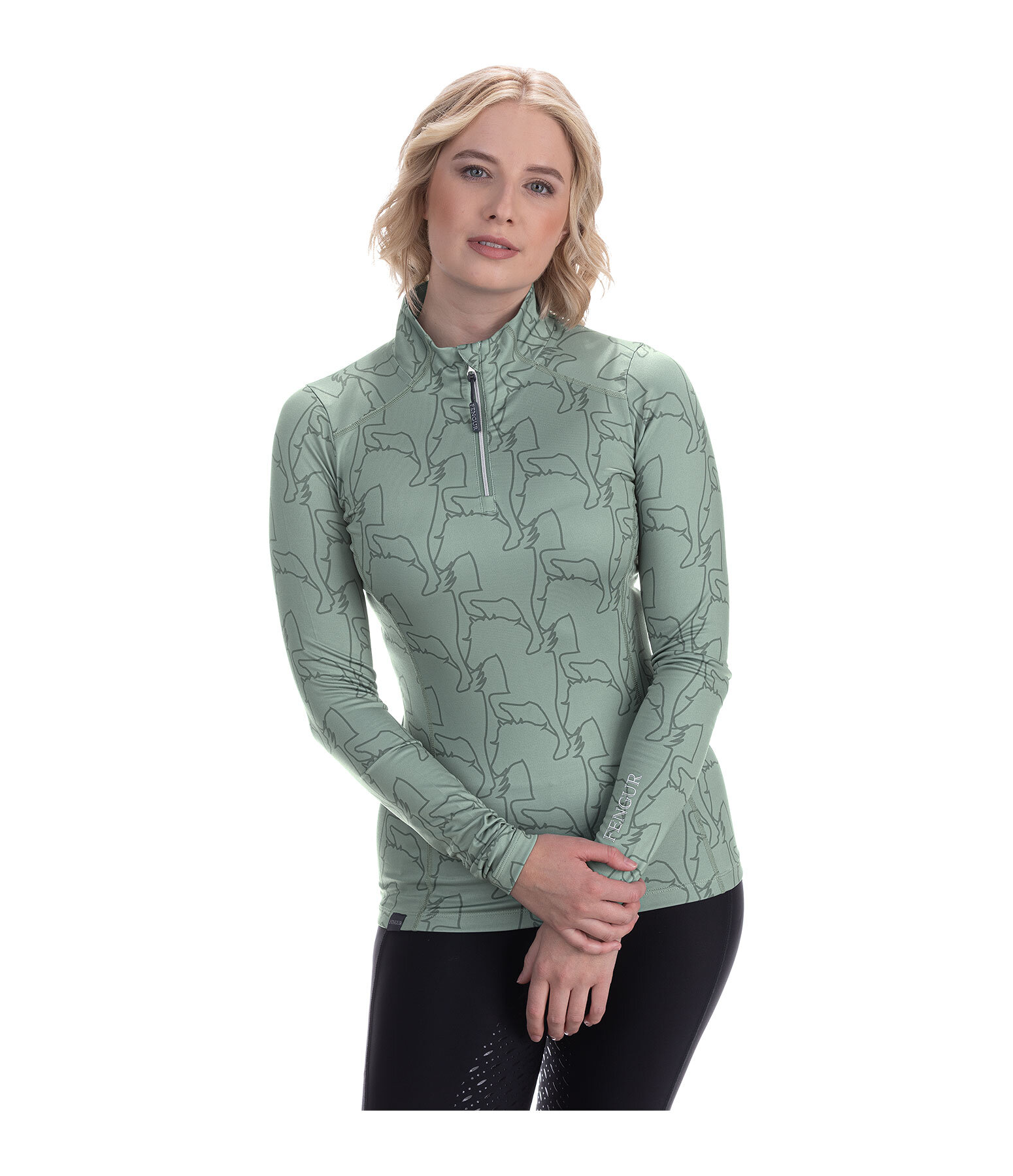 Zip-Funktions-Langarmshirt Asta