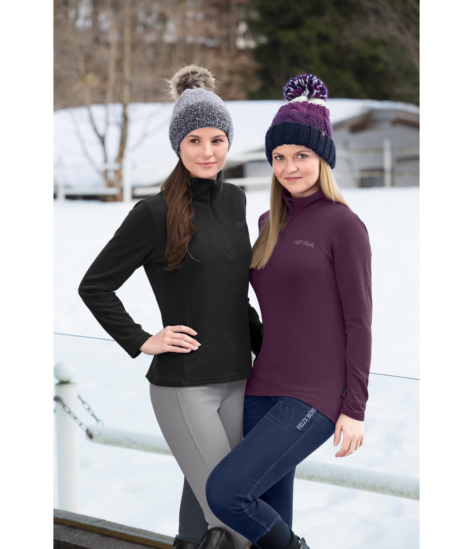 Zip-Funktionsfleeceshirt Cara