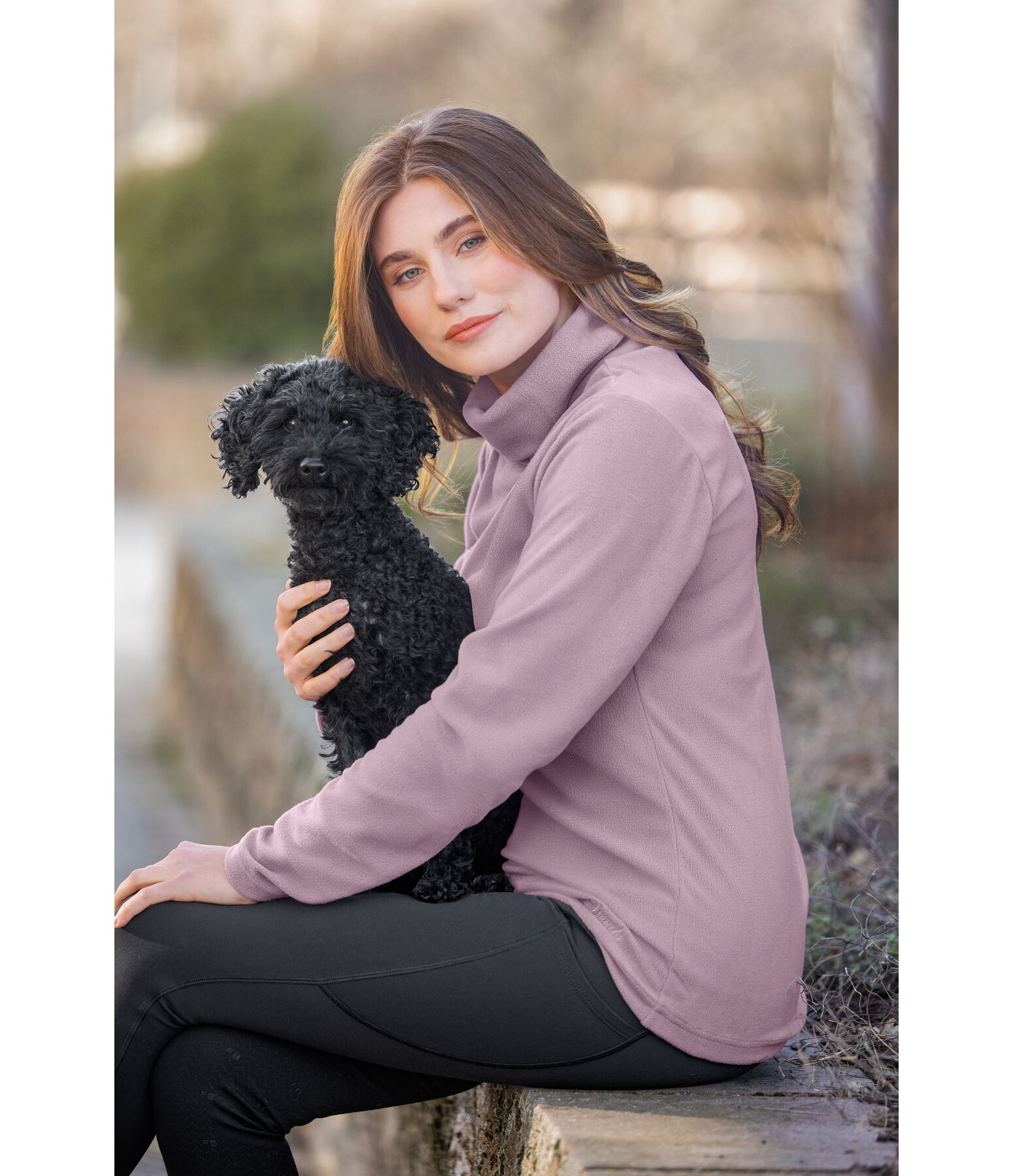 Fleece-Rollkragenpullover Thea