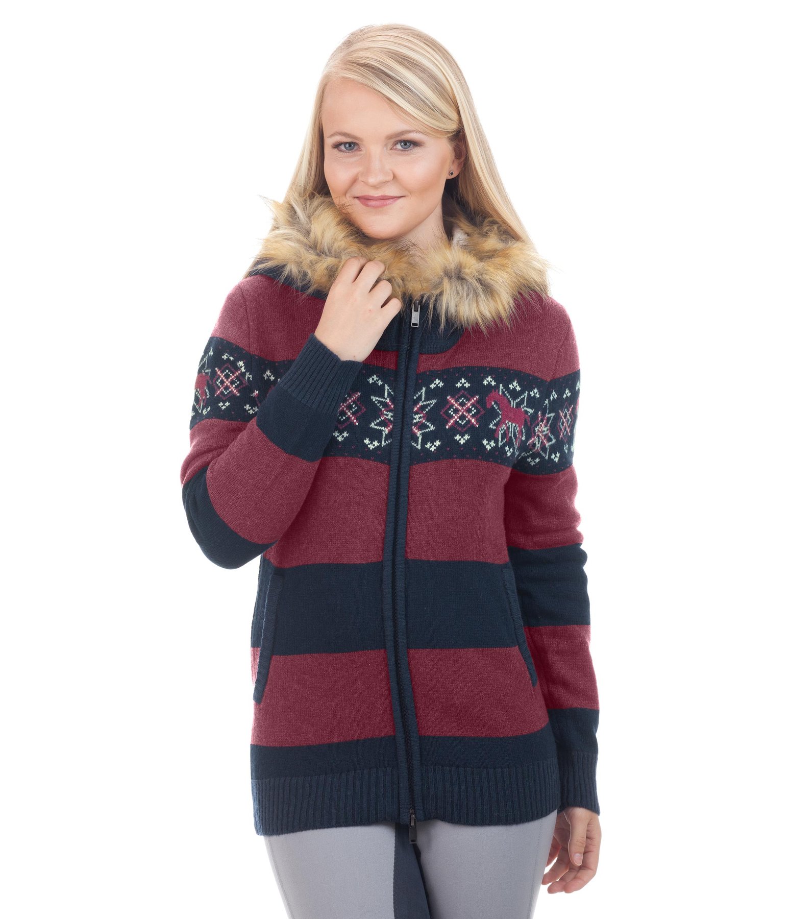 Kapuzen-Strickjacke Mona