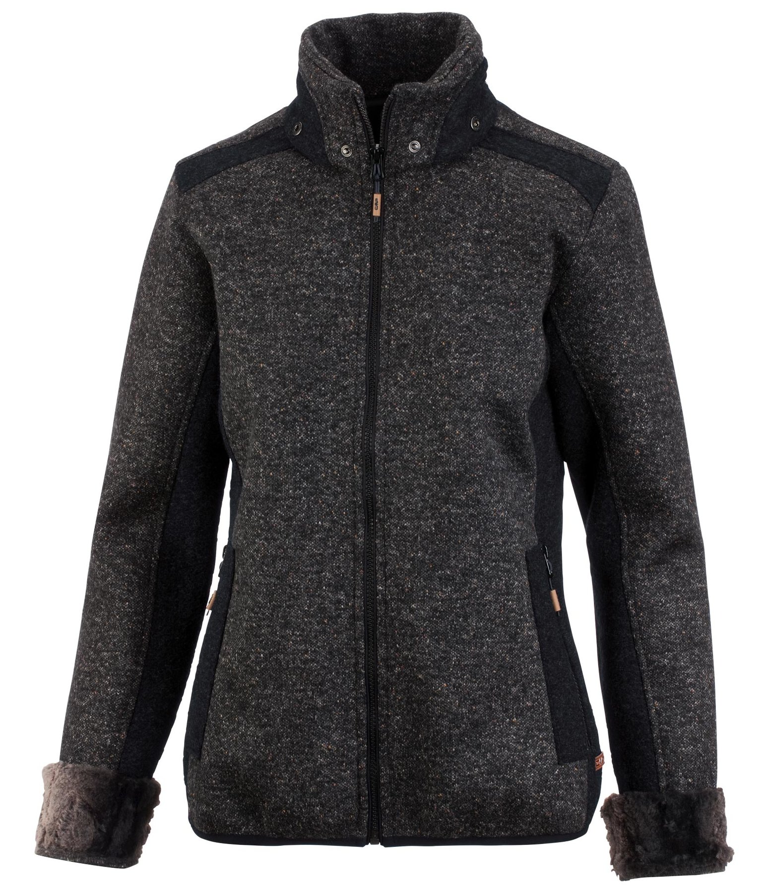 Walk-Strickfleece-Kapuzenjacke Karina