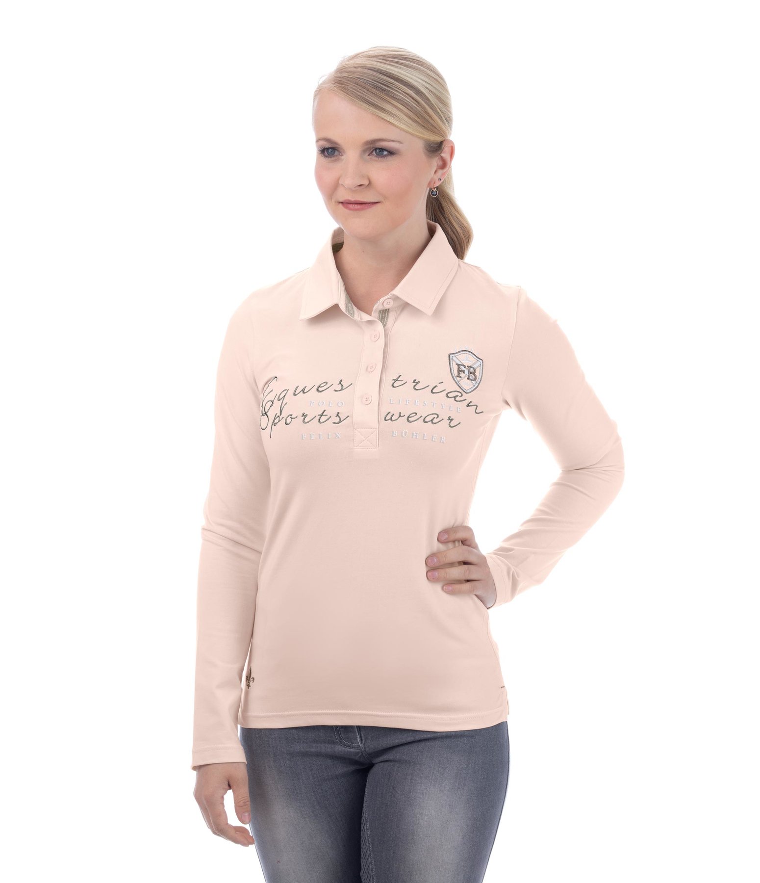 Langarm-Poloshirt Anna
