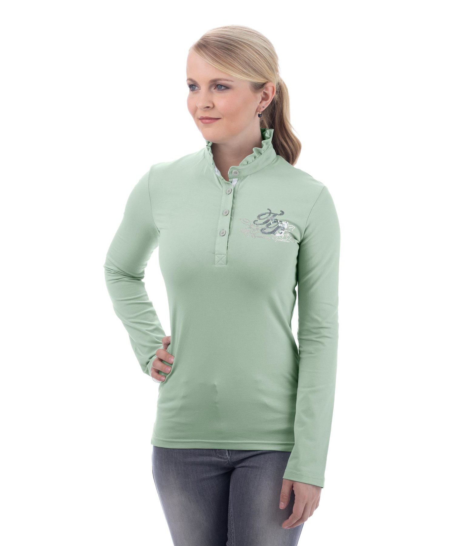 Langarm-Poloshirt Emilia