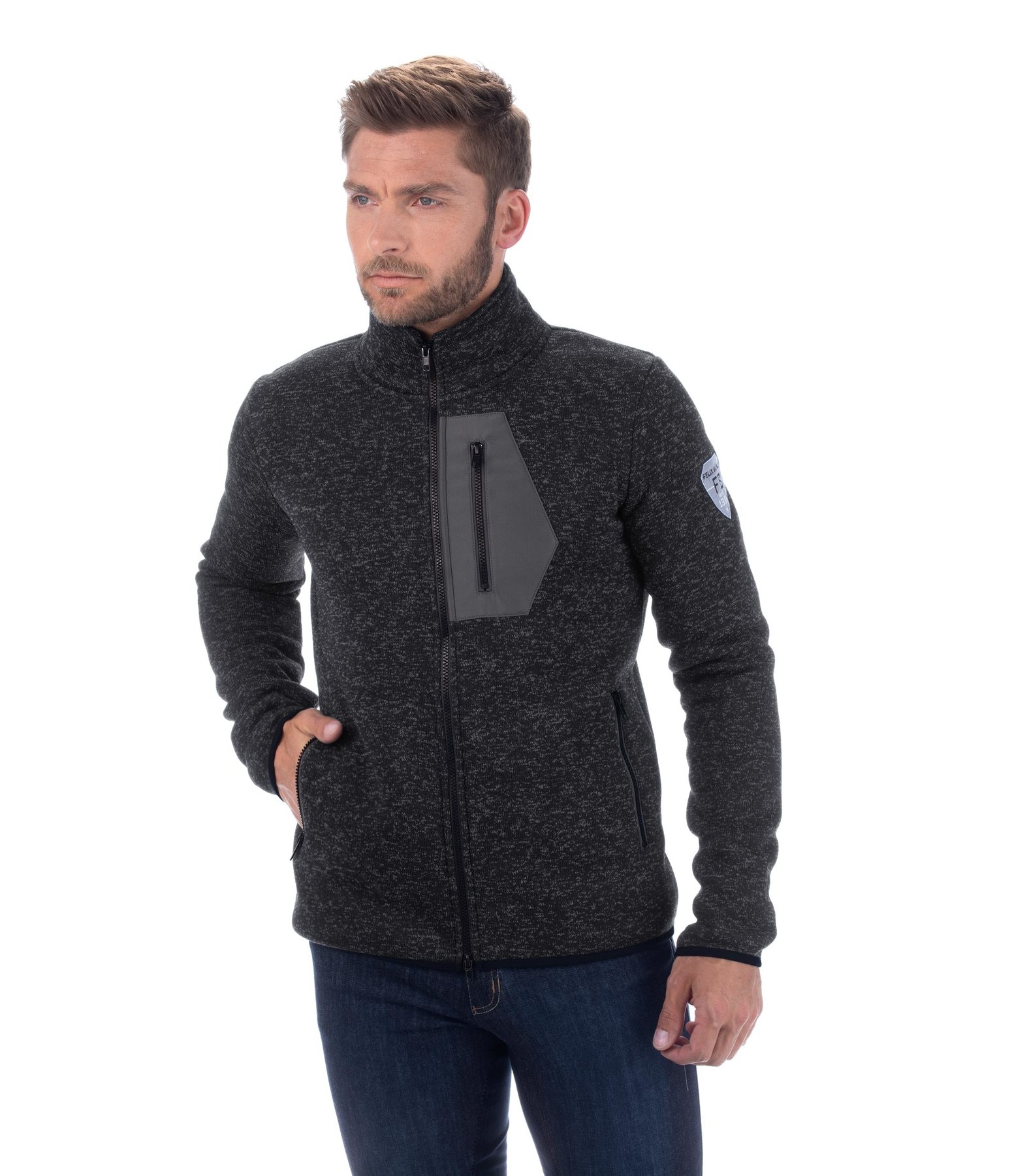 Herren-Strickfleecejacke Ruven