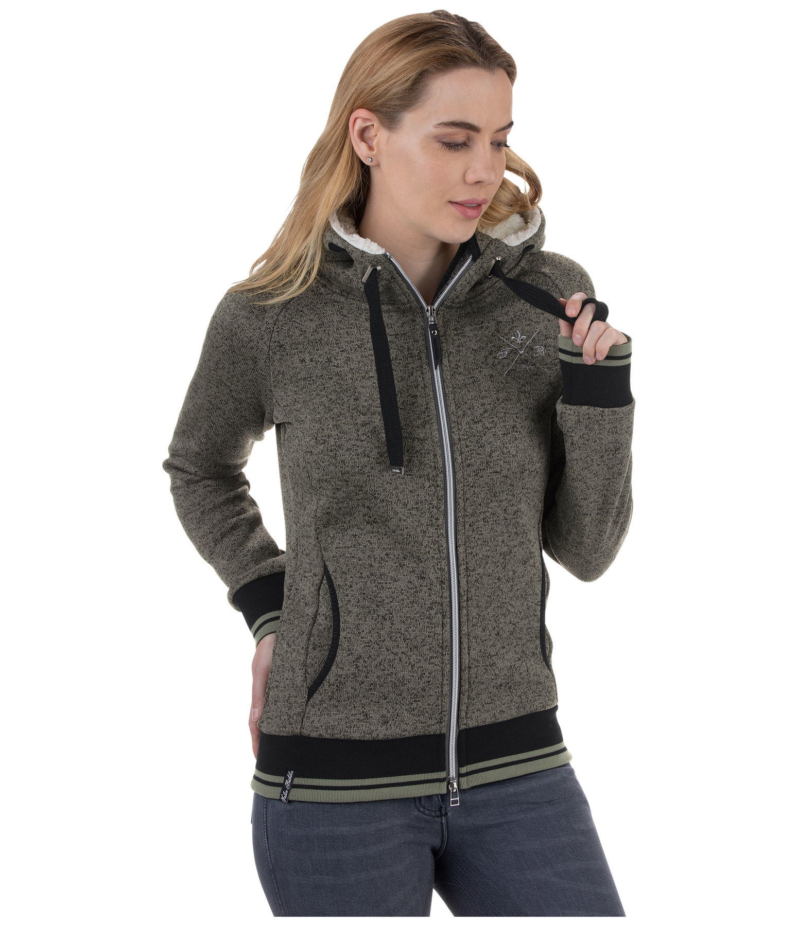 Strickfleece-Kapuzenjacke Frieda II