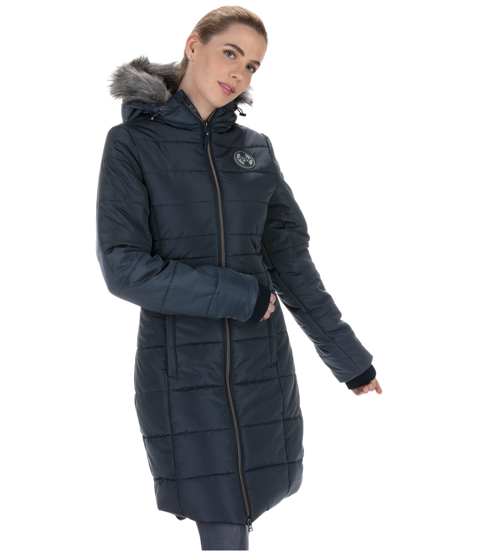 Kapuzen-Winter-Reitmantel Alina
