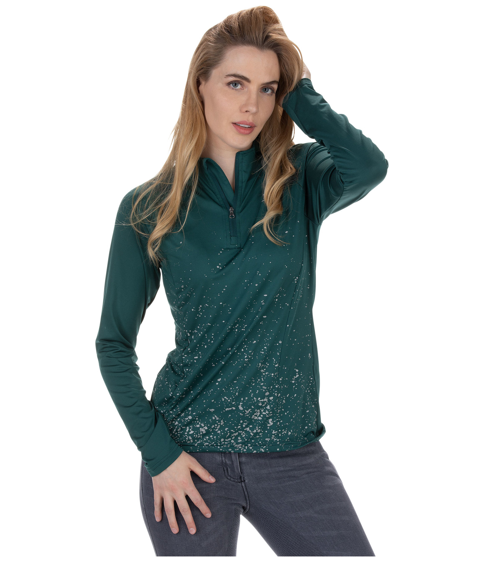 Zip Funktions-Stretch-Langarmshirt Liv