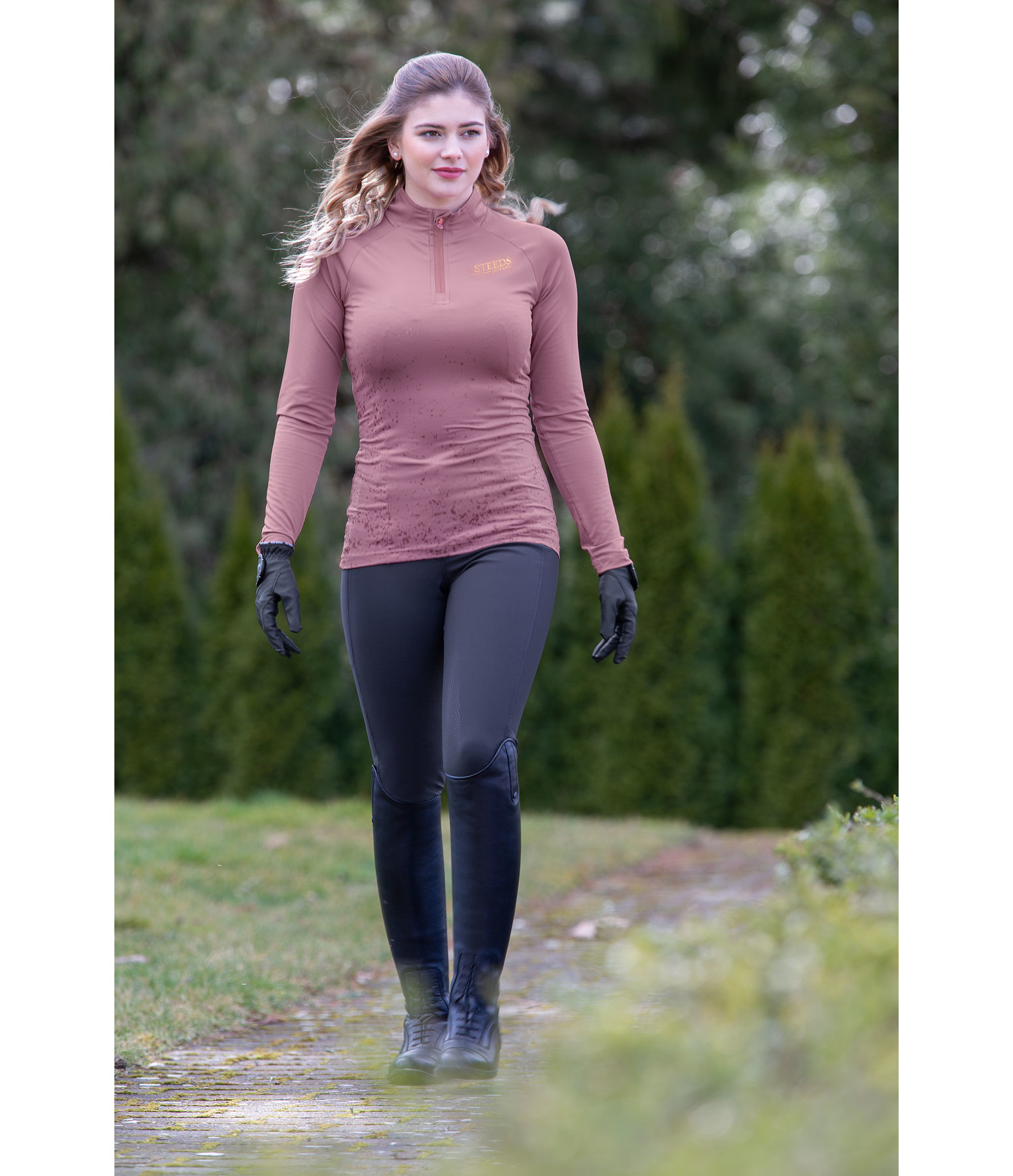 Zip Funktions-Stretch-Langarmshirt Liv