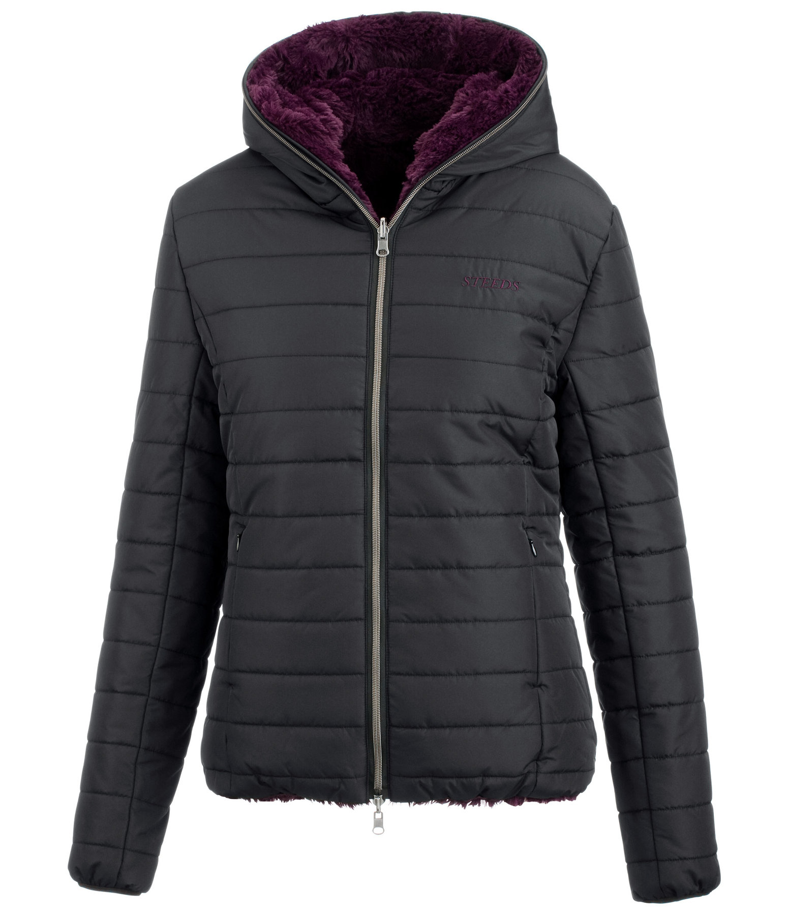 Kapuzen-Wende-Teddyjacke Lynn