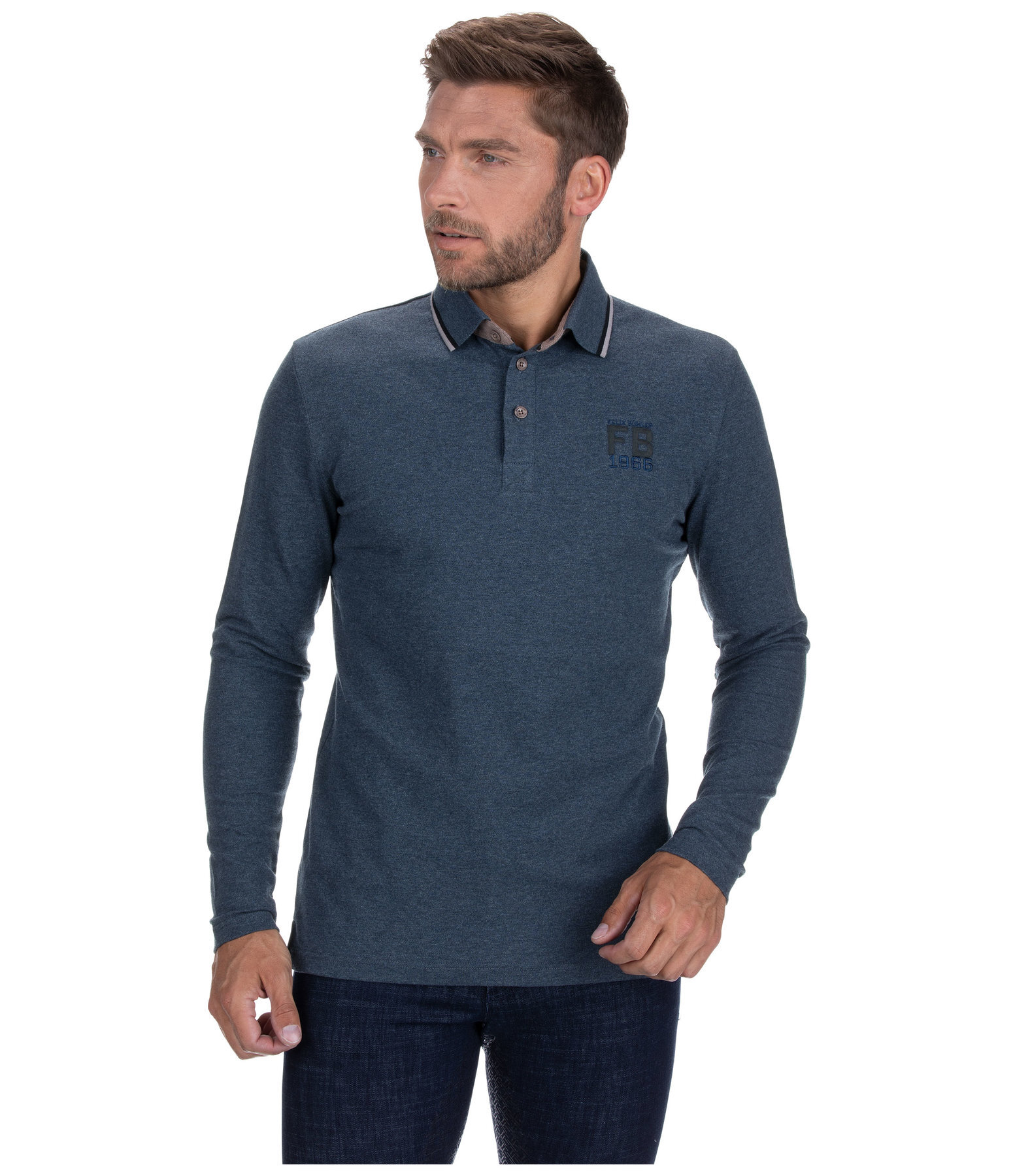 Herren Langarm-Poloshirt Jayden
