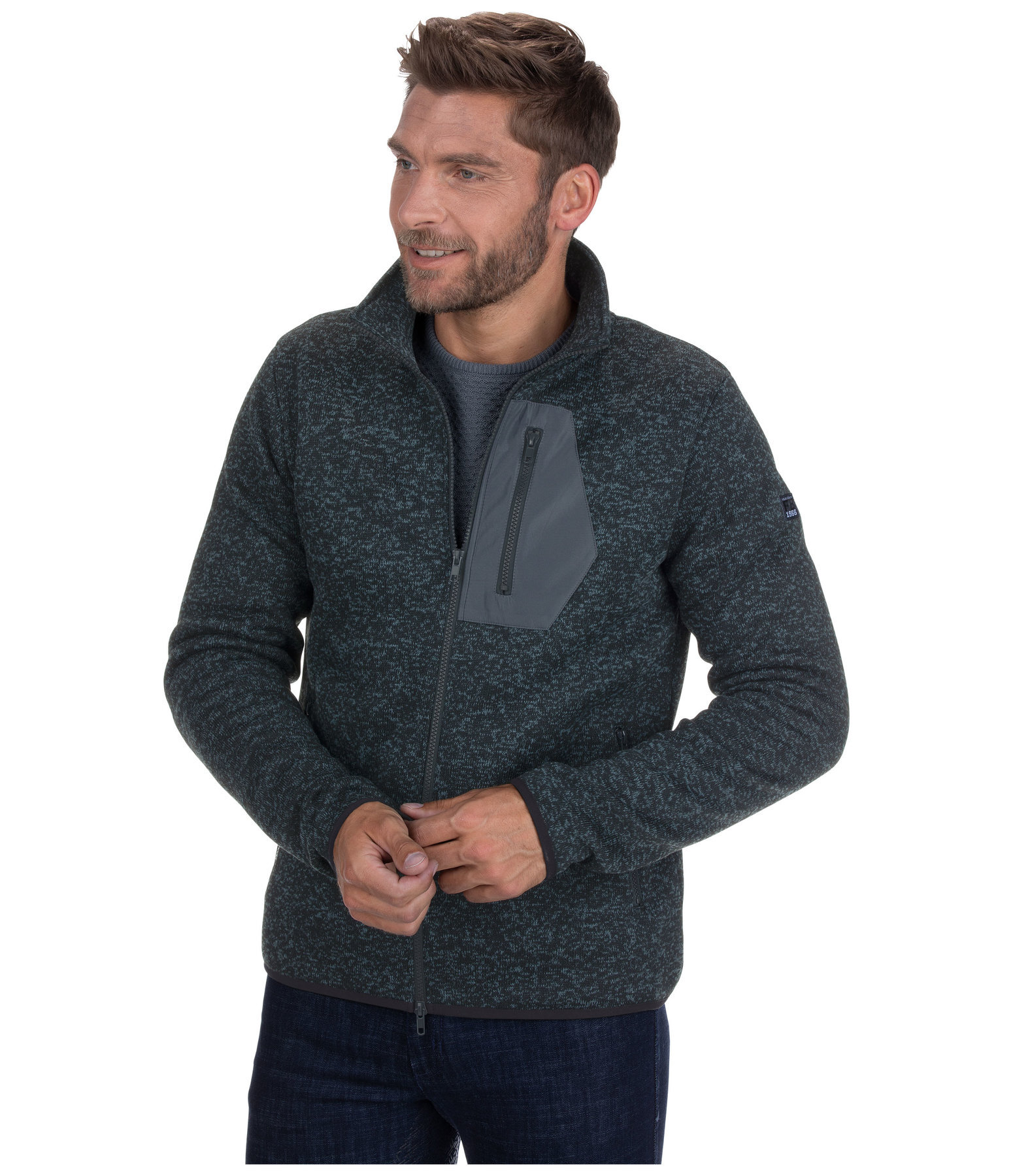 Herren Strickfleecejacke Lewis