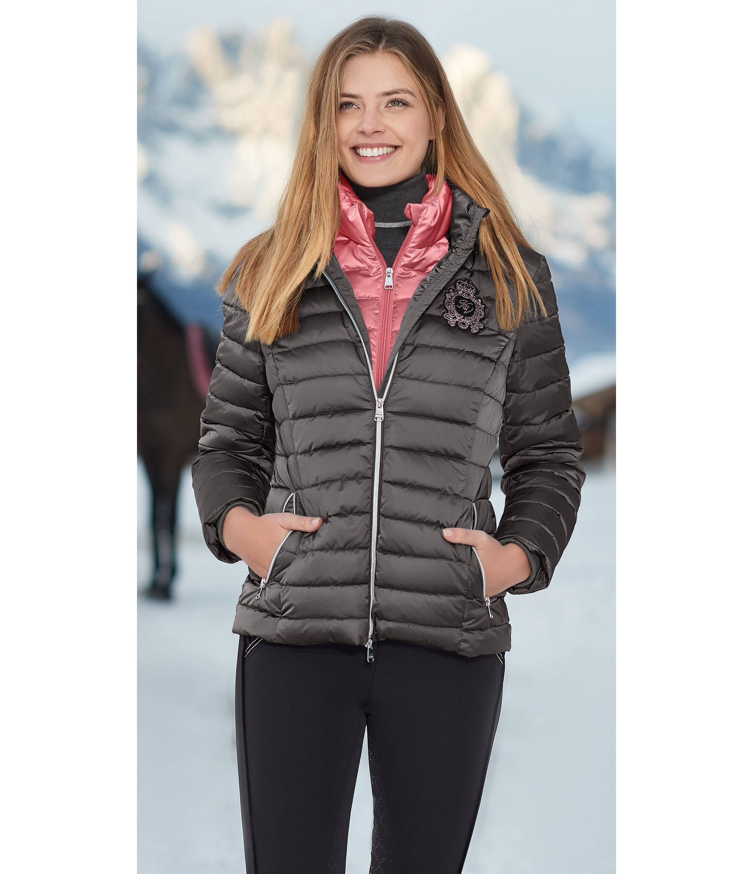 Downlook-Kapuzen-Kombijacke Feline