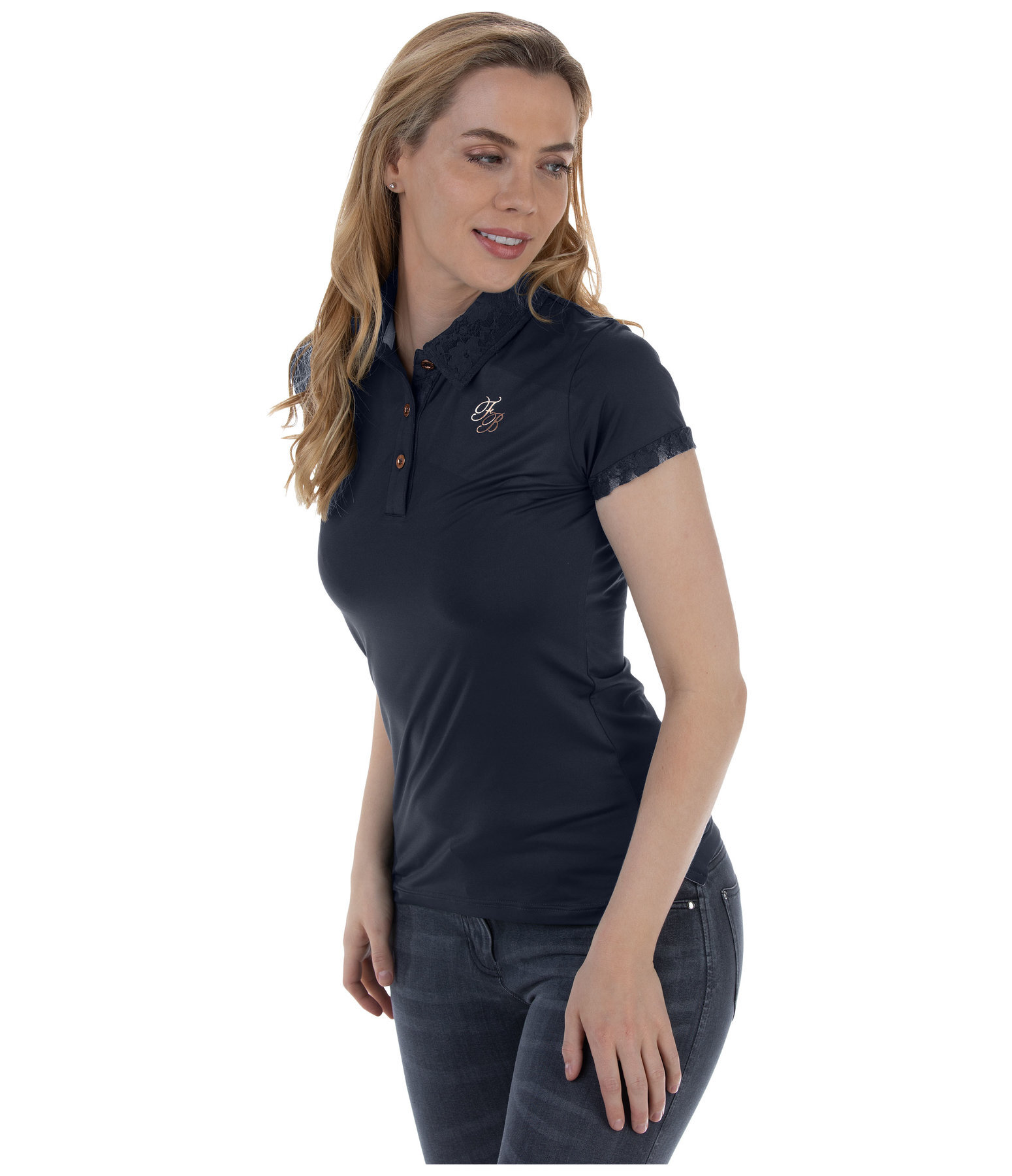 Spitzen-Funktions-Poloshirt Klara