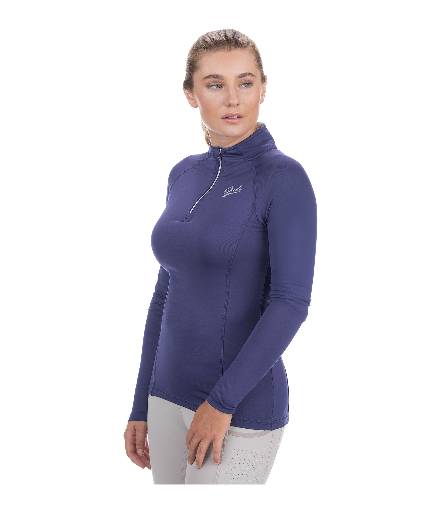 Zip-Funktions-Langarmshirt Lea