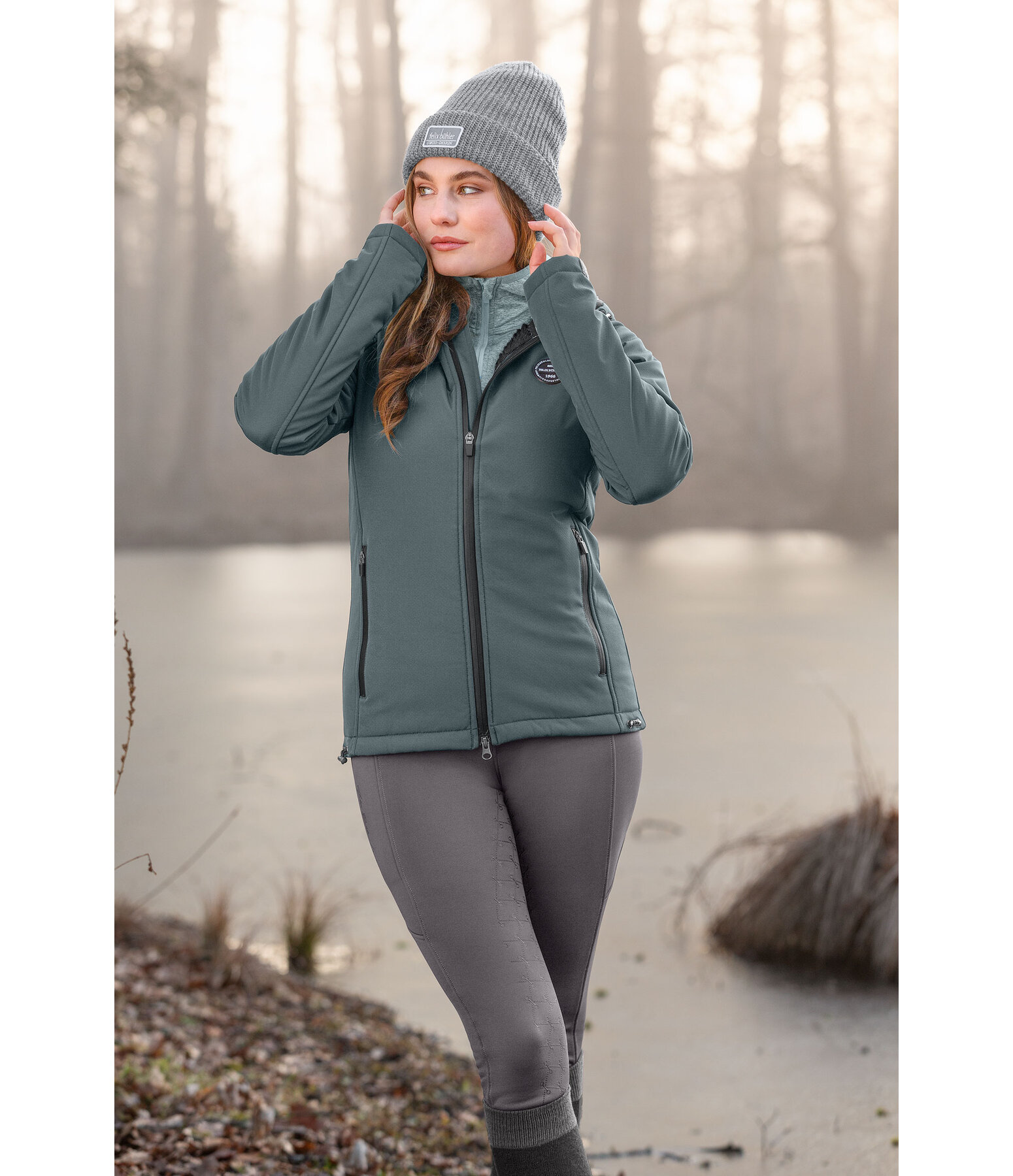 Kapuzen-Softshell-Reitjacke Lara