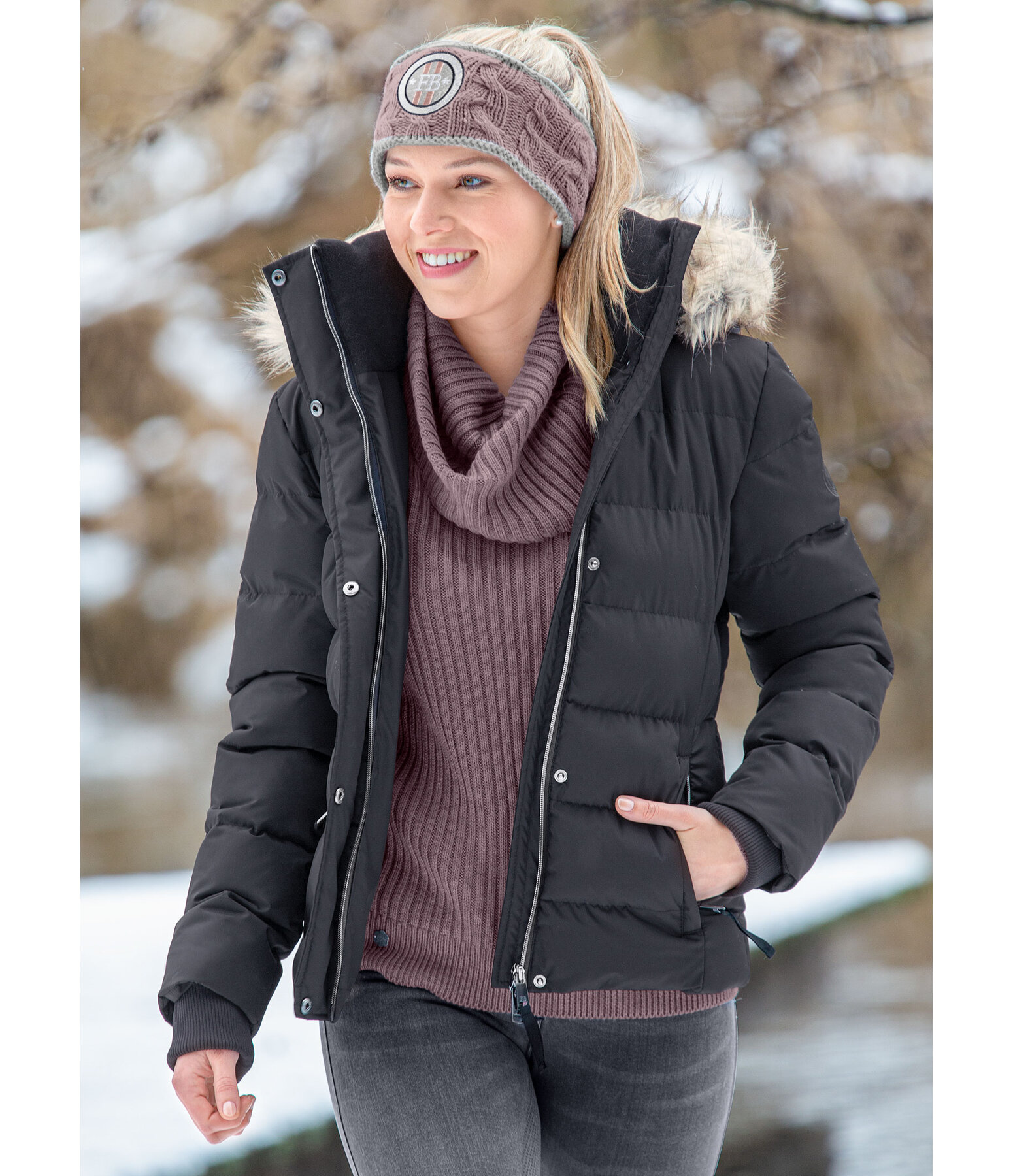 Kapuzen-Reitjacke Elaine