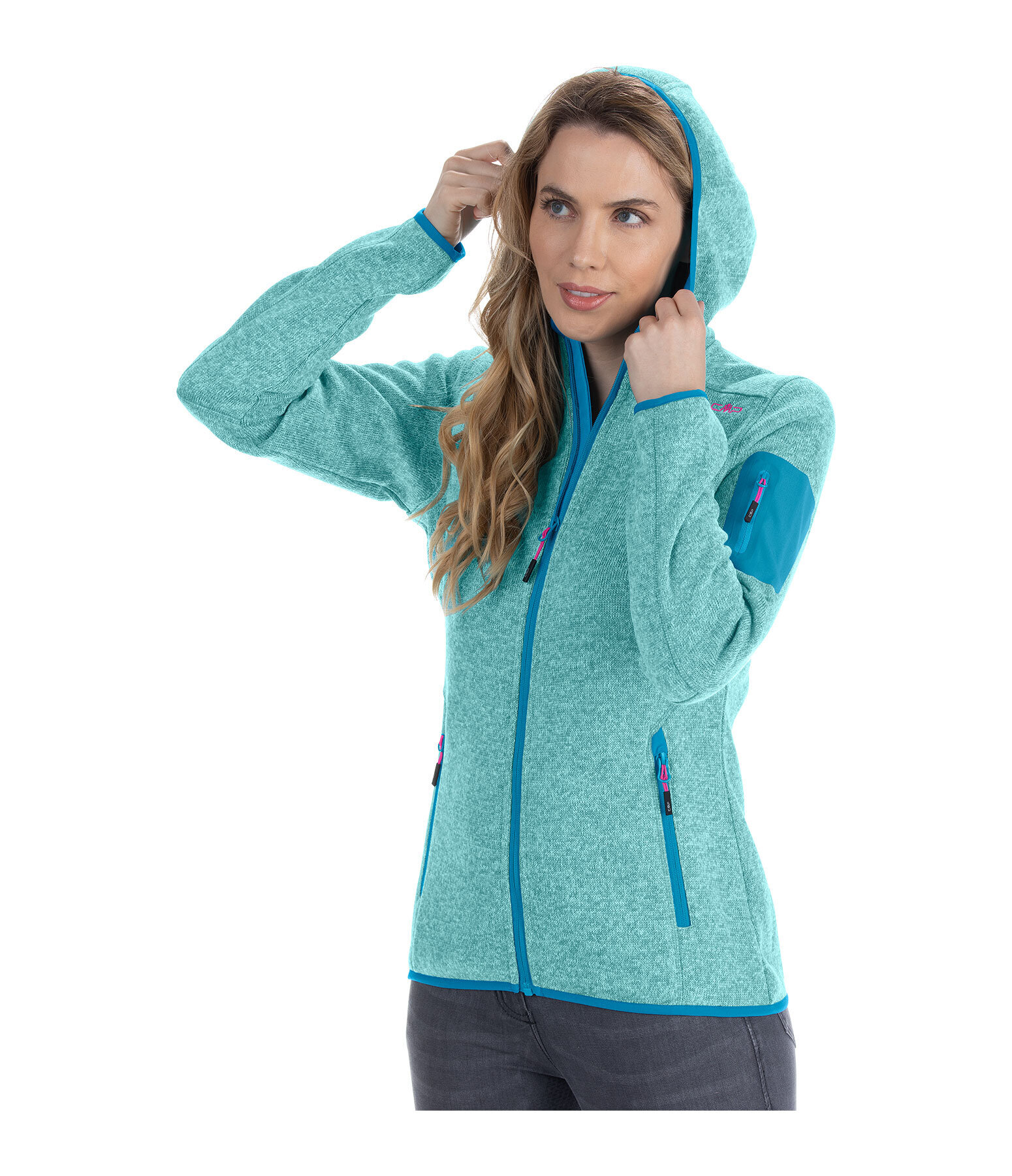Kapuzen-Strickfleecejacke Jolie