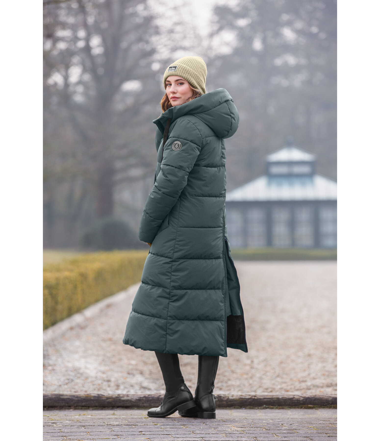 Kapuzen-Stepp-Reitmantel Anne