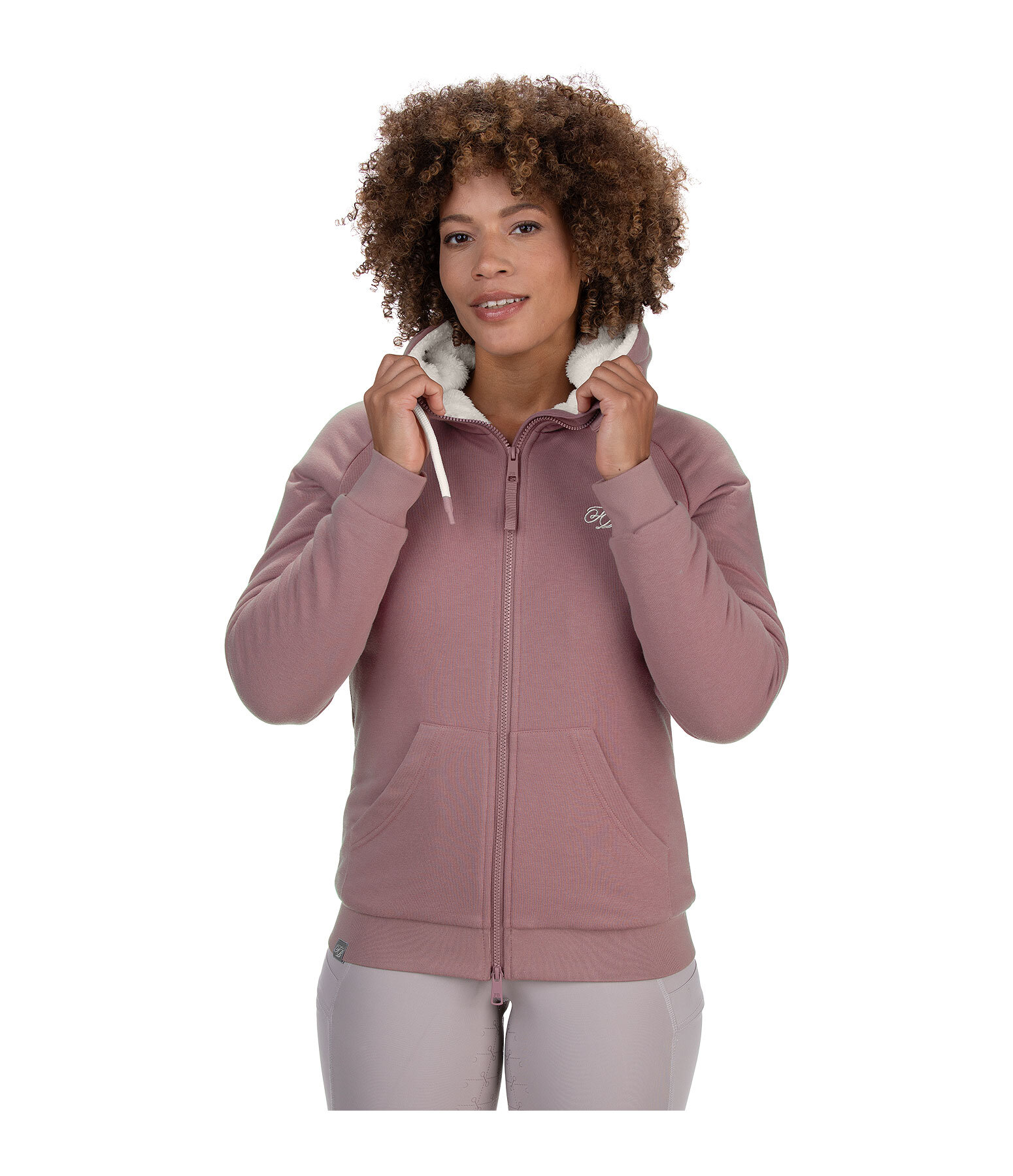 Kapuzen-Teddy-Sweatjacke Kaja