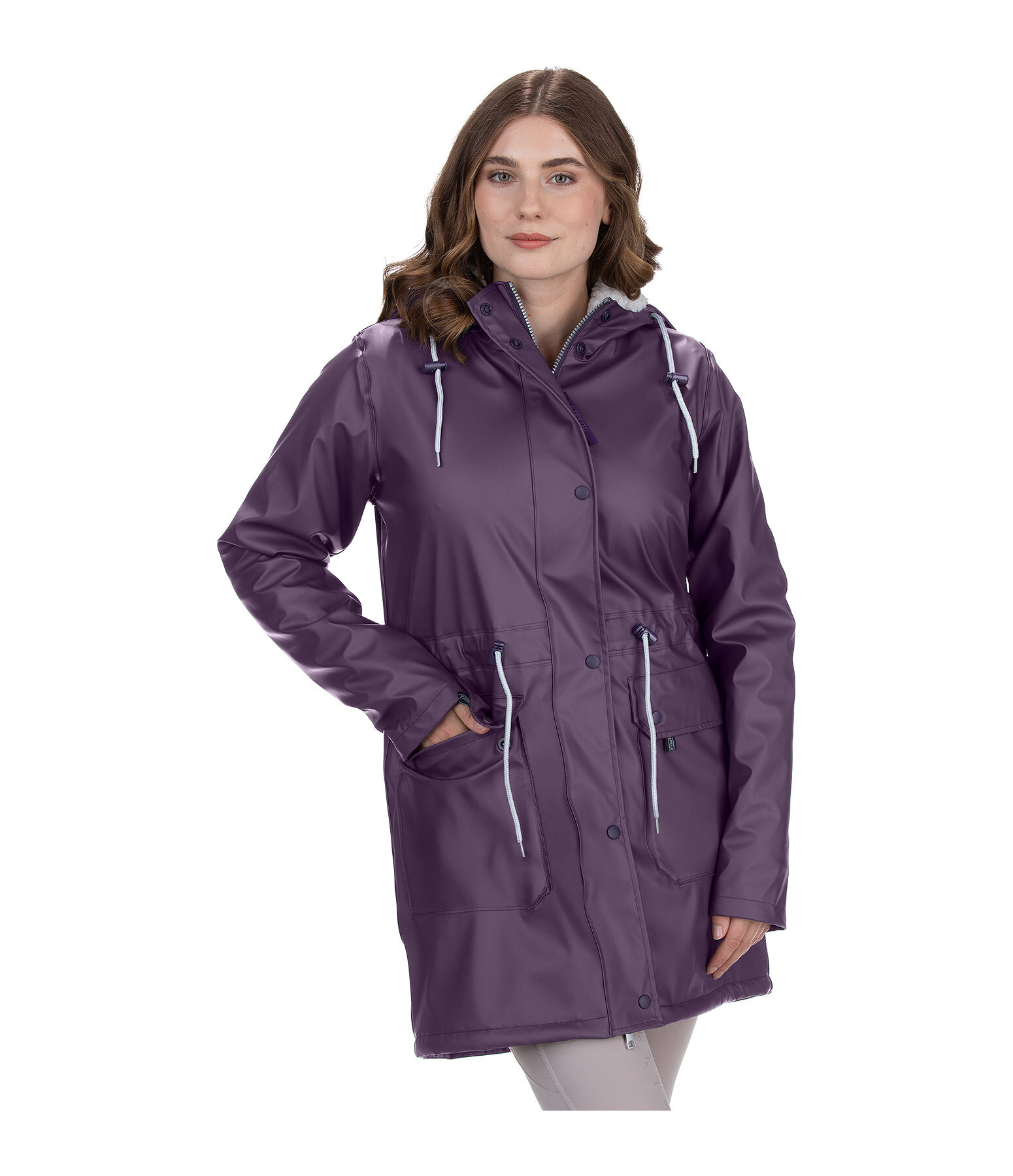 Teddyfleece-Kapuzenregenjacke Stella II