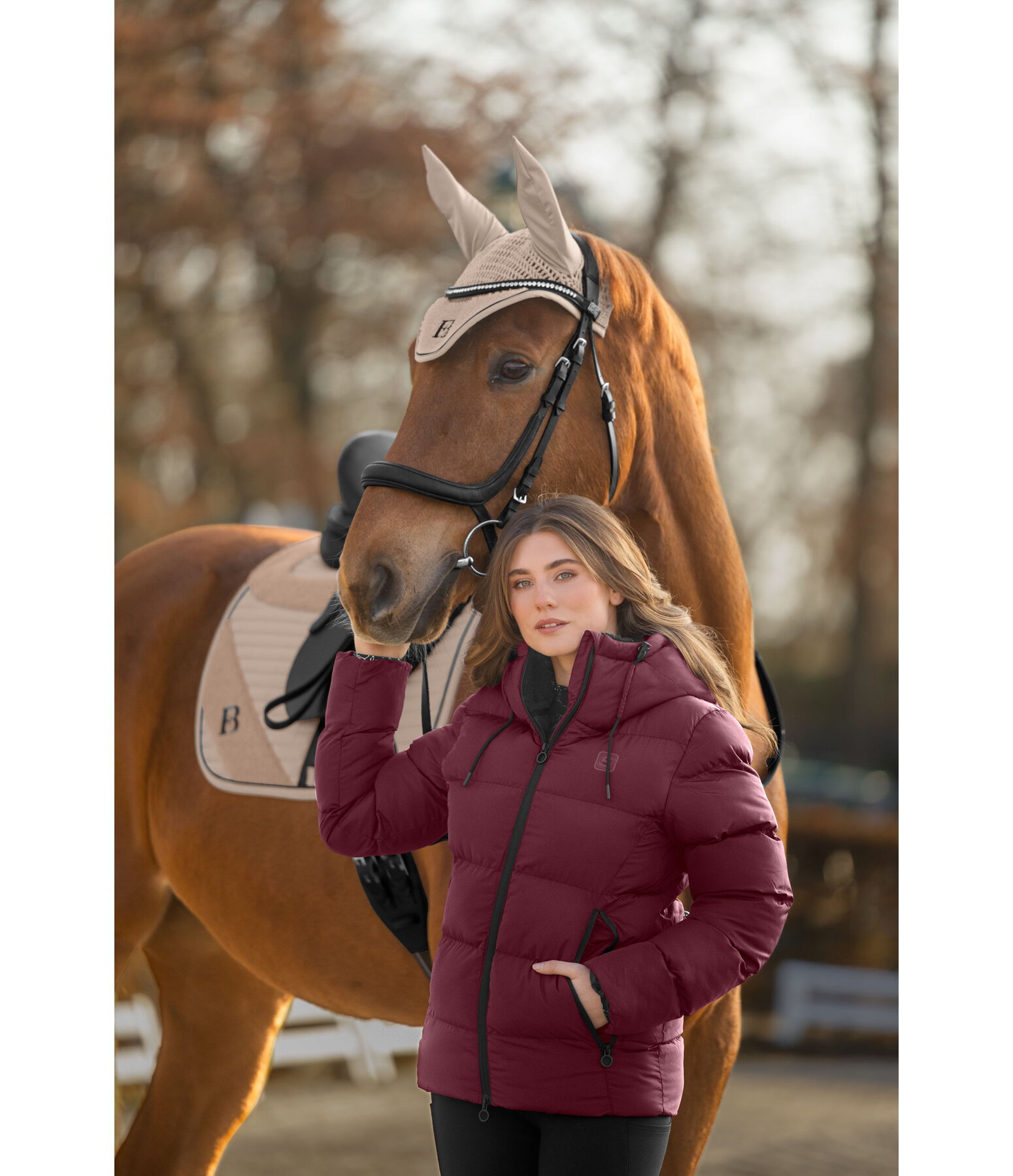 Kapuzen-Stepp-Reitjacke Leela II